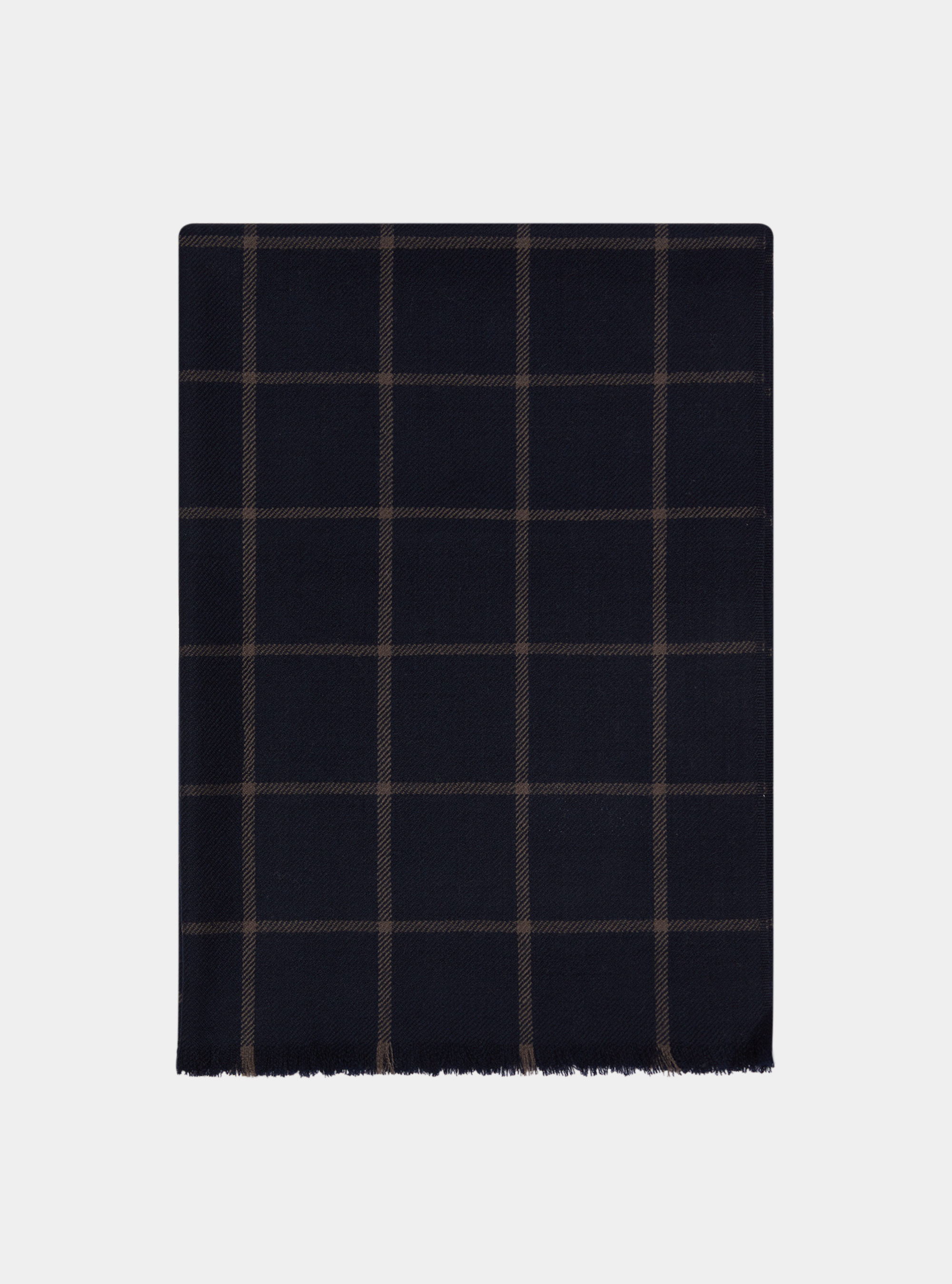 Sciarpa in lana a fantasia, BLU NAVY