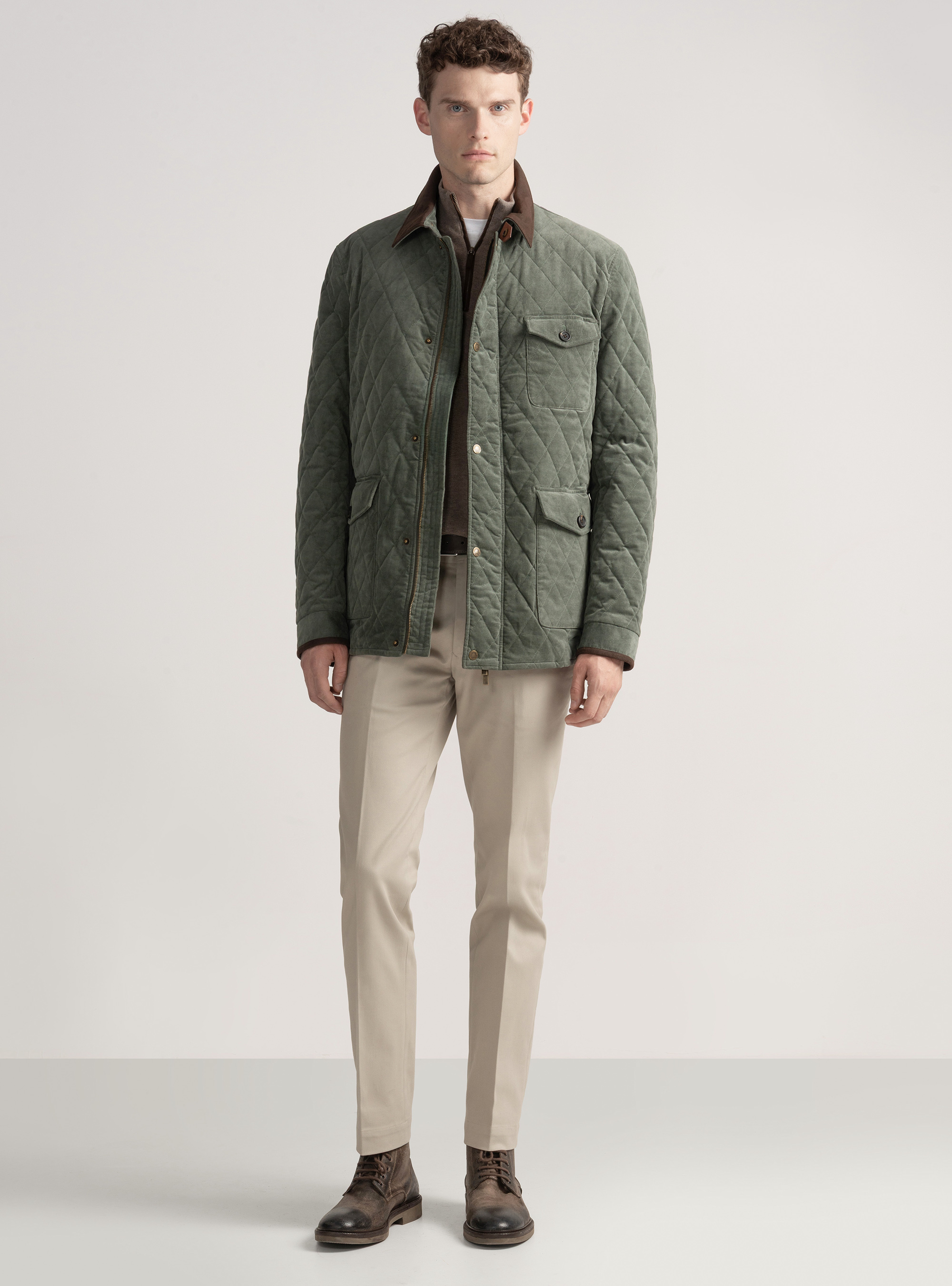 Chaqueta de terciopelo para spiller, SALVIA 0602C