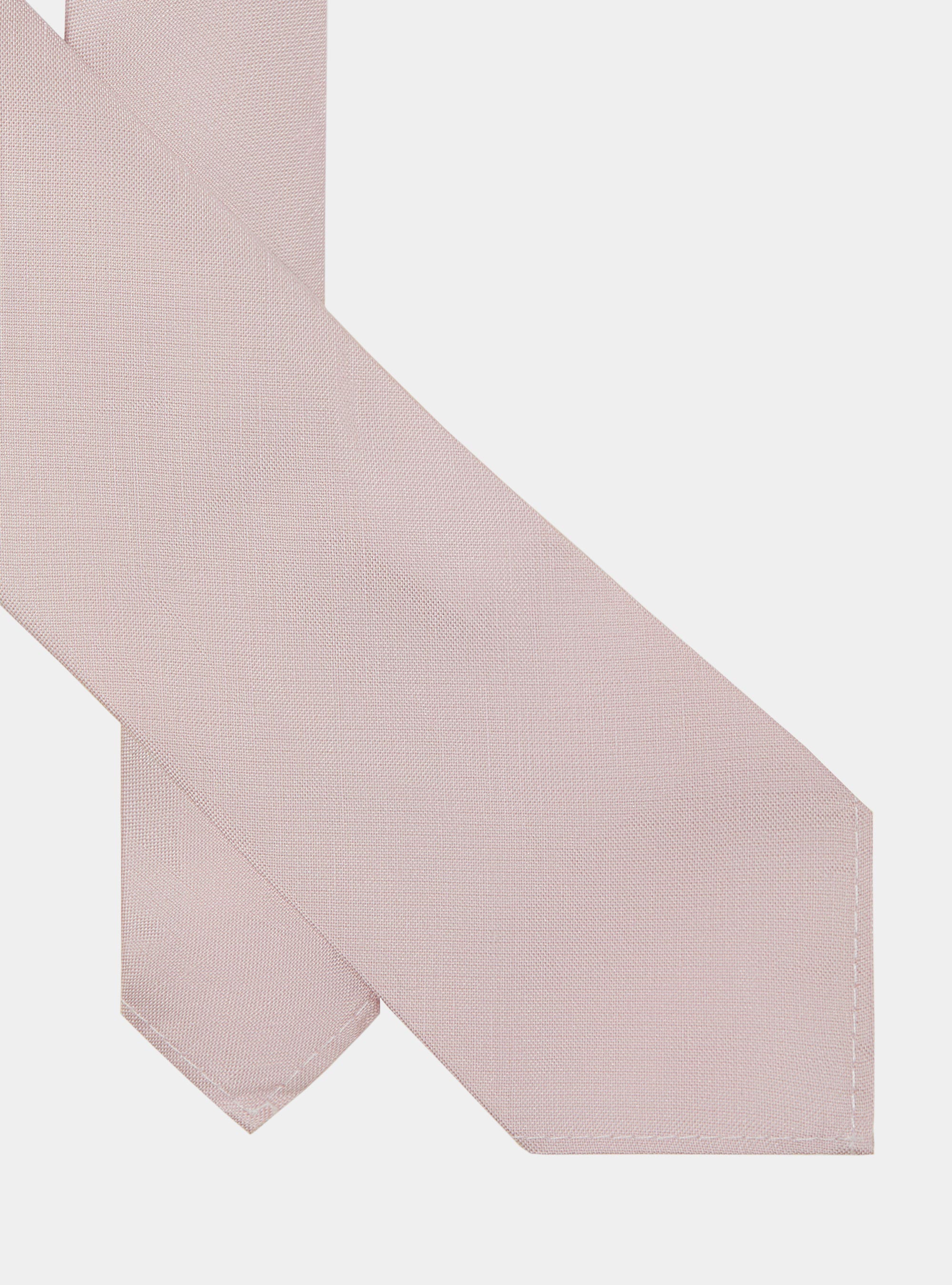 Cravate en soie et lin, 0441C ROSA SCURO