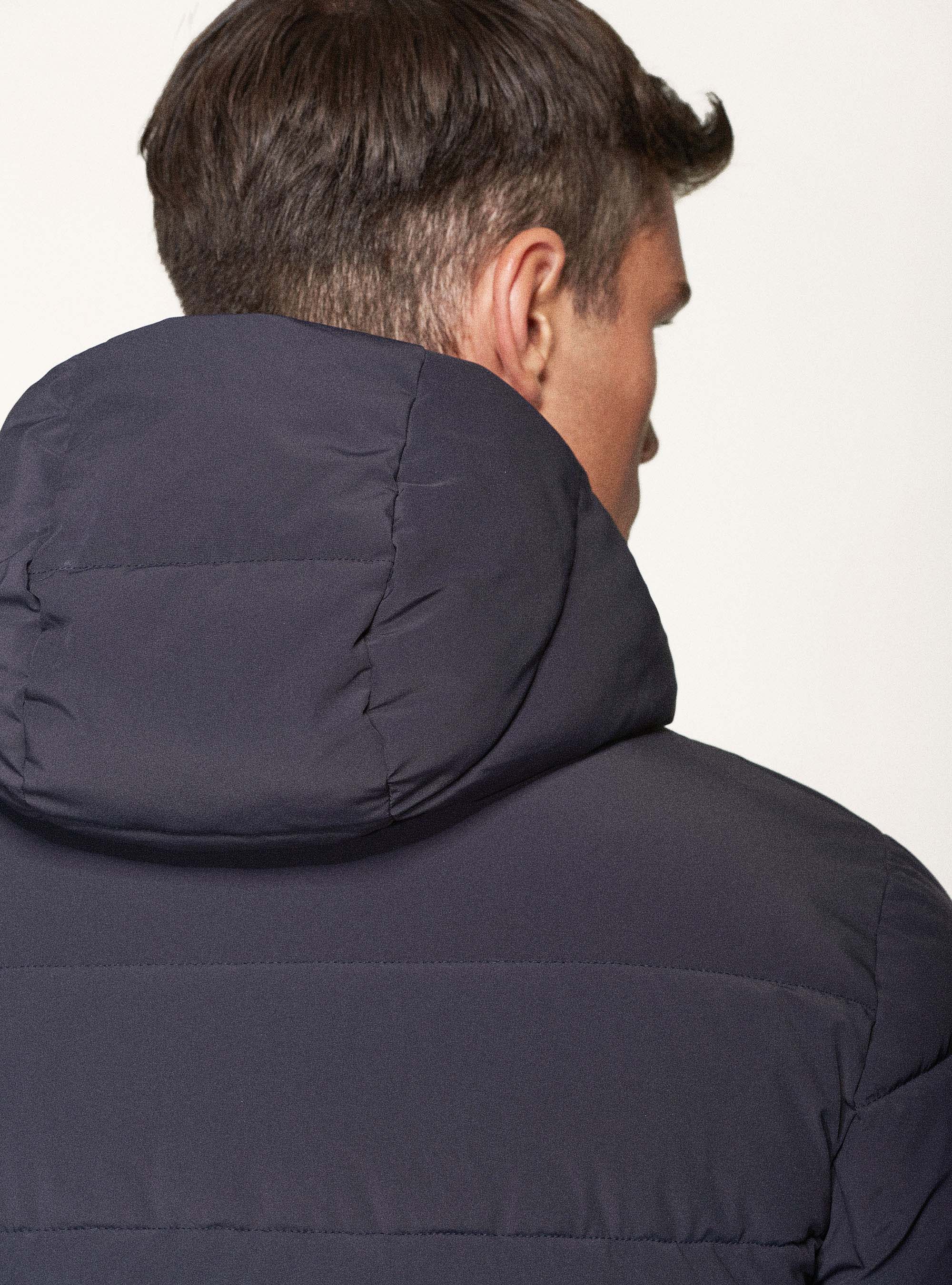 Bomber trapuntato in tessuto tecnico, BLU NAVY