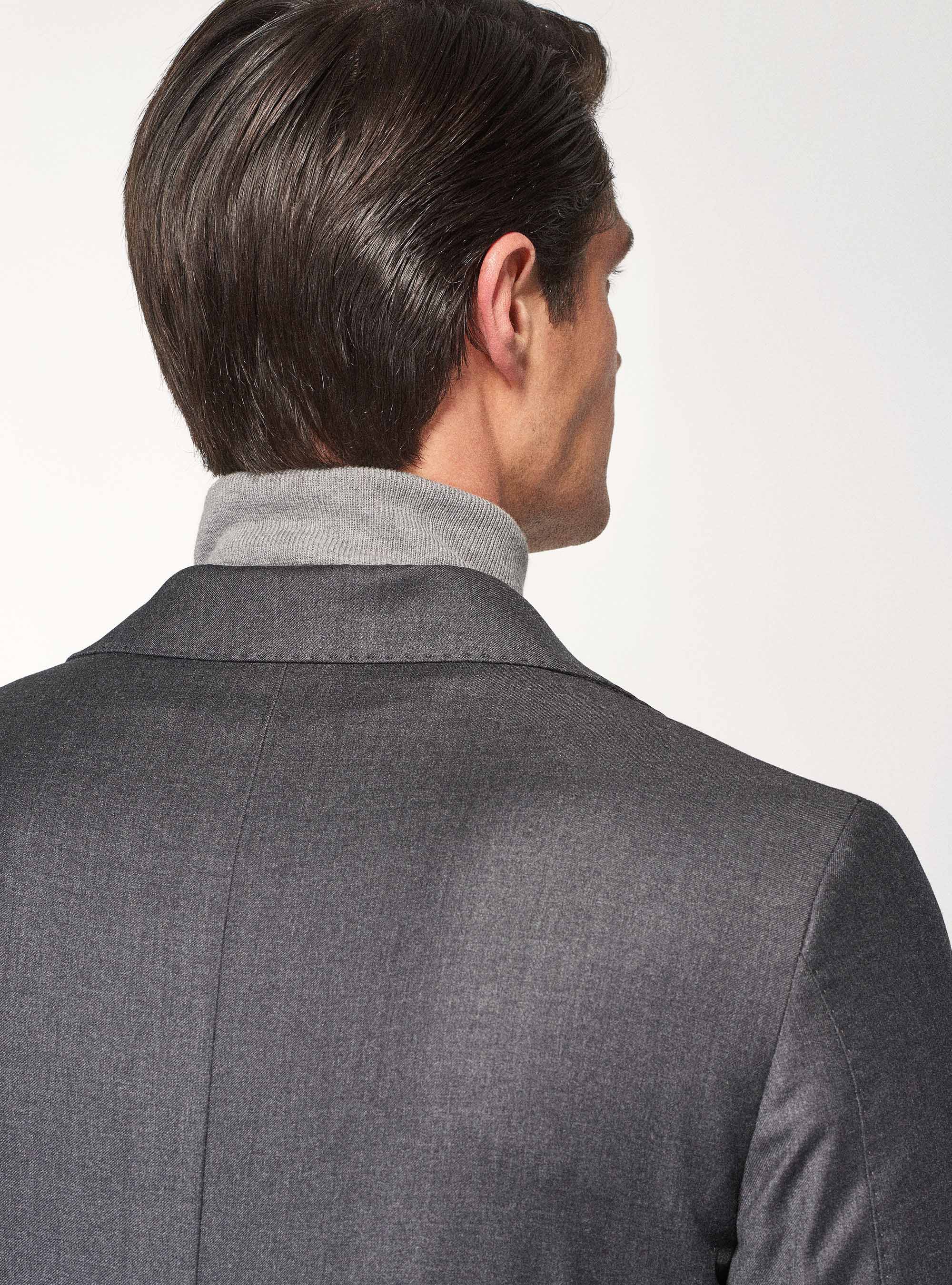 Giacca per abito in pura lana superfine 110's Vitale Barberis Canonico, ASFALTO