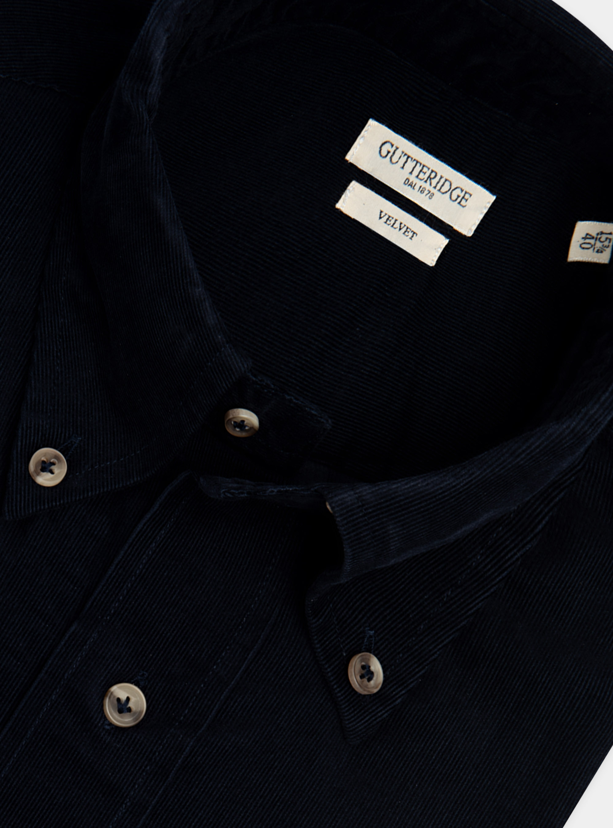 Cotton velvet button-down collar shirt | GutteridgeUS | Men's catalog ...
