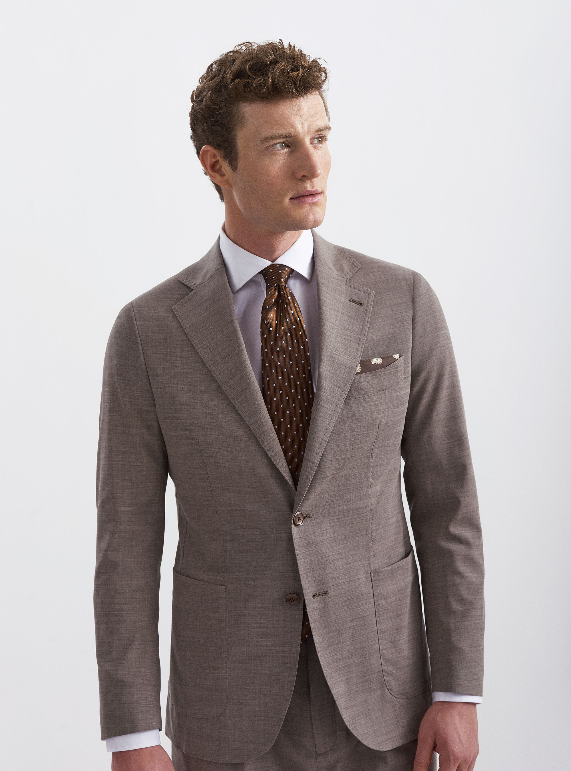 Giacca per abito in lana travel, ECRU