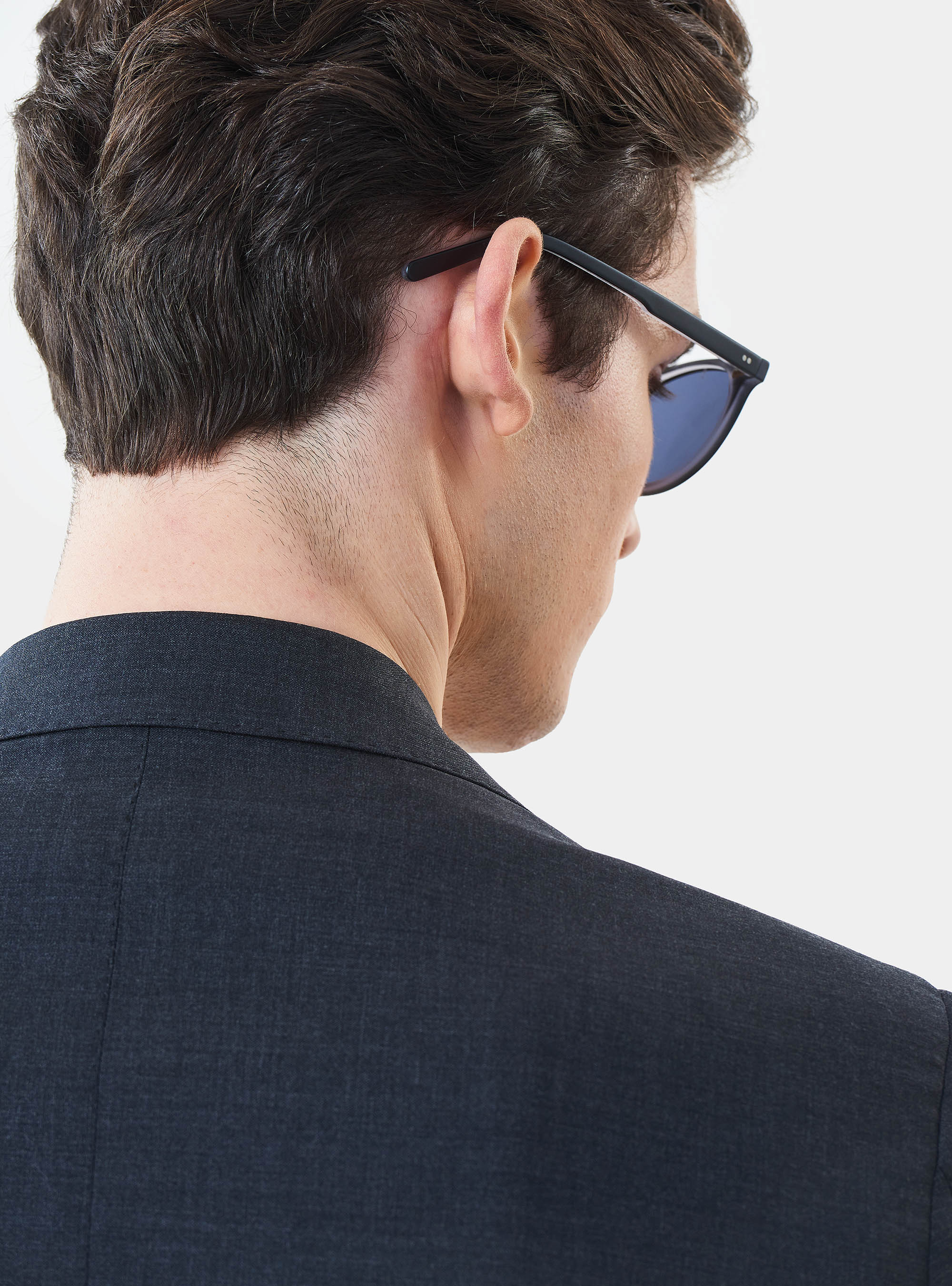 Giacca per abito in lana travelwear, ASFALTO 0112C