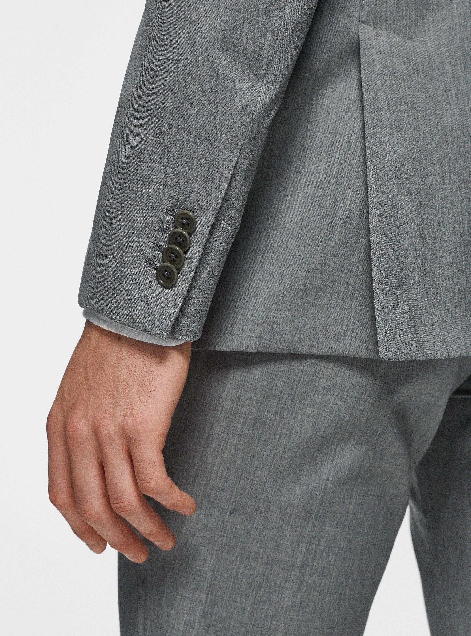 Giacca in pura lana superfine 110's, GRIGIO CHIARO MELANGE