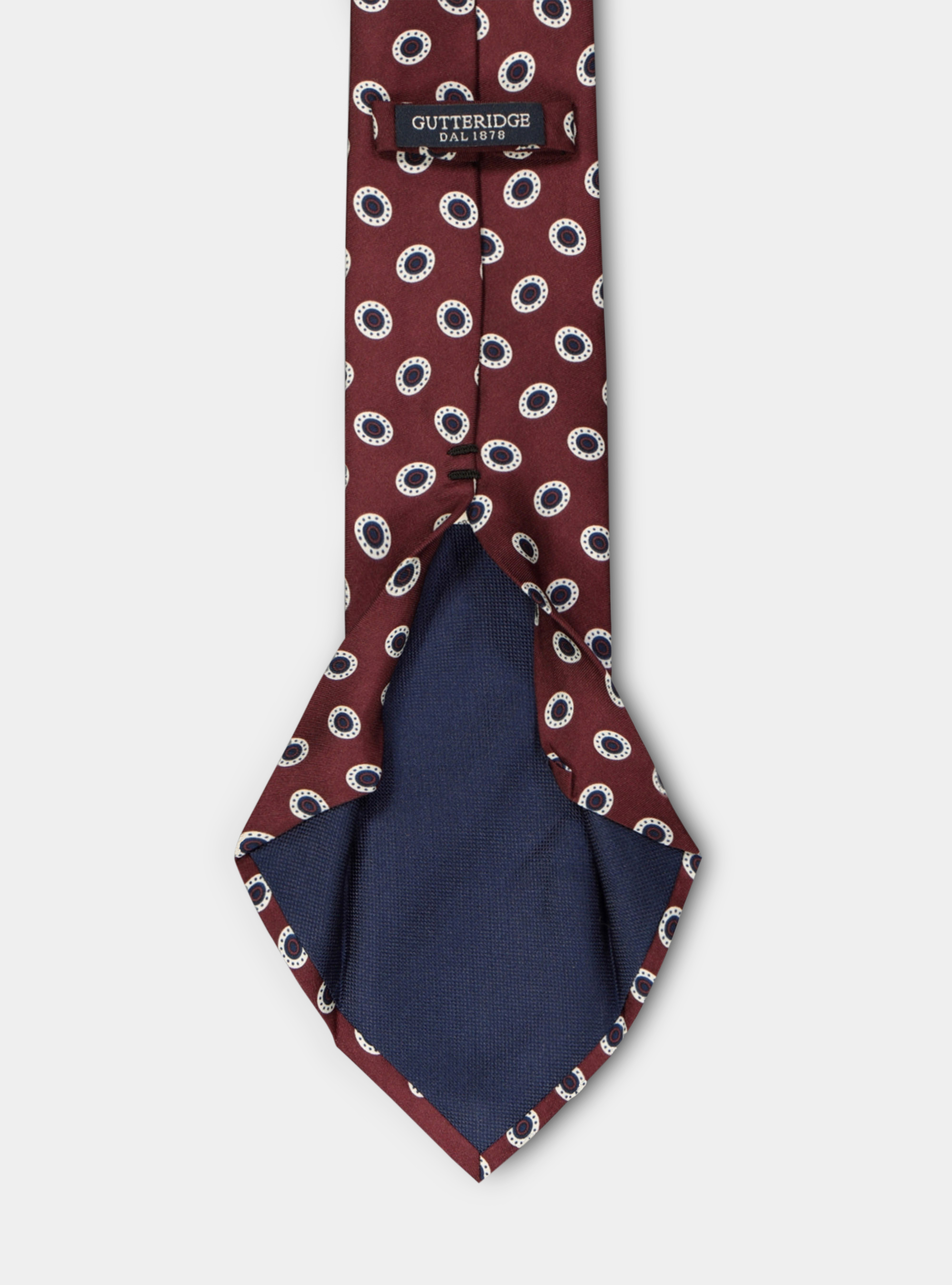 Fancy silk tie, BORDEAUX