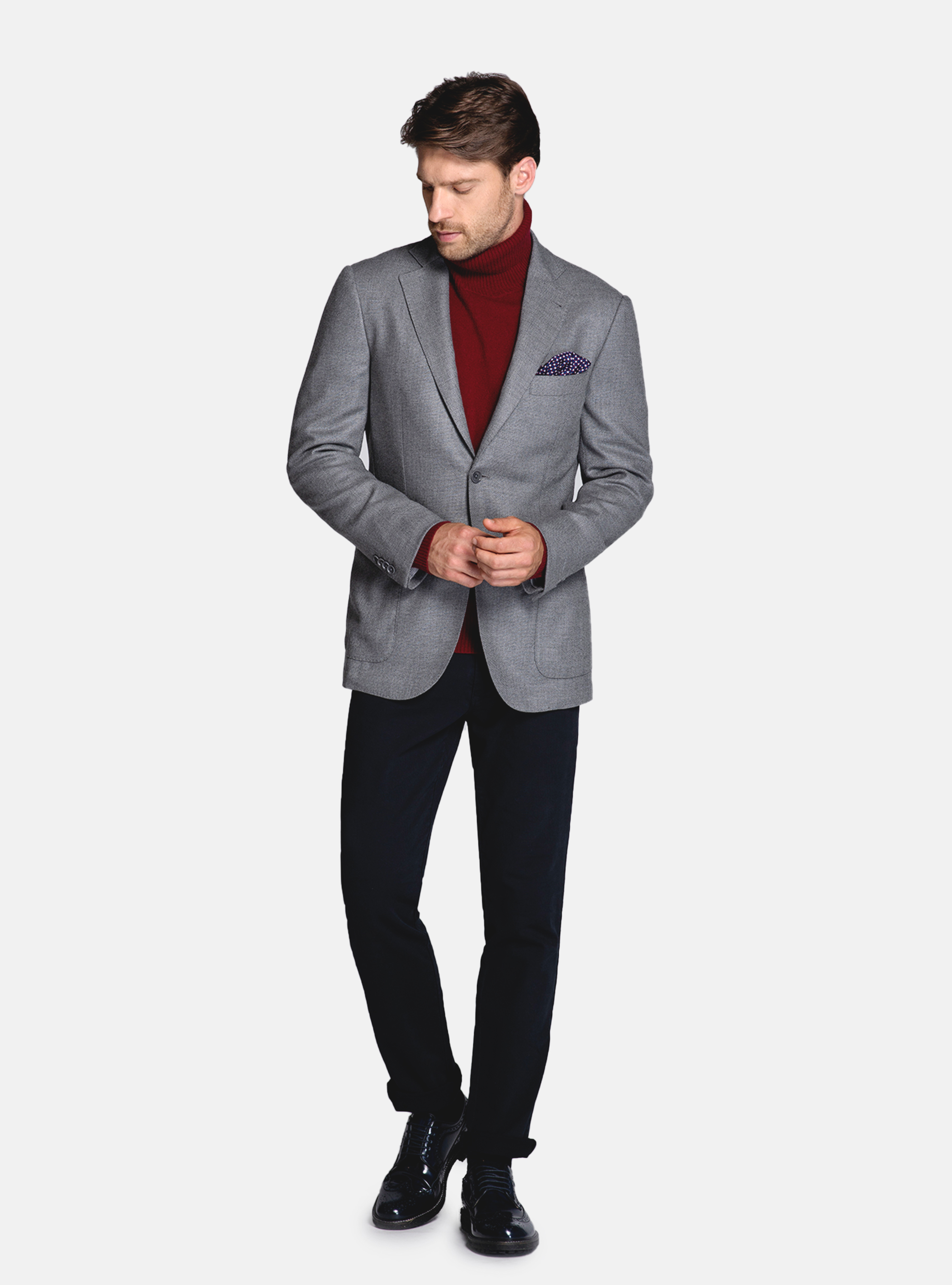 Giacca 100% cashmere, GRIGIO CHIARO MELANGE