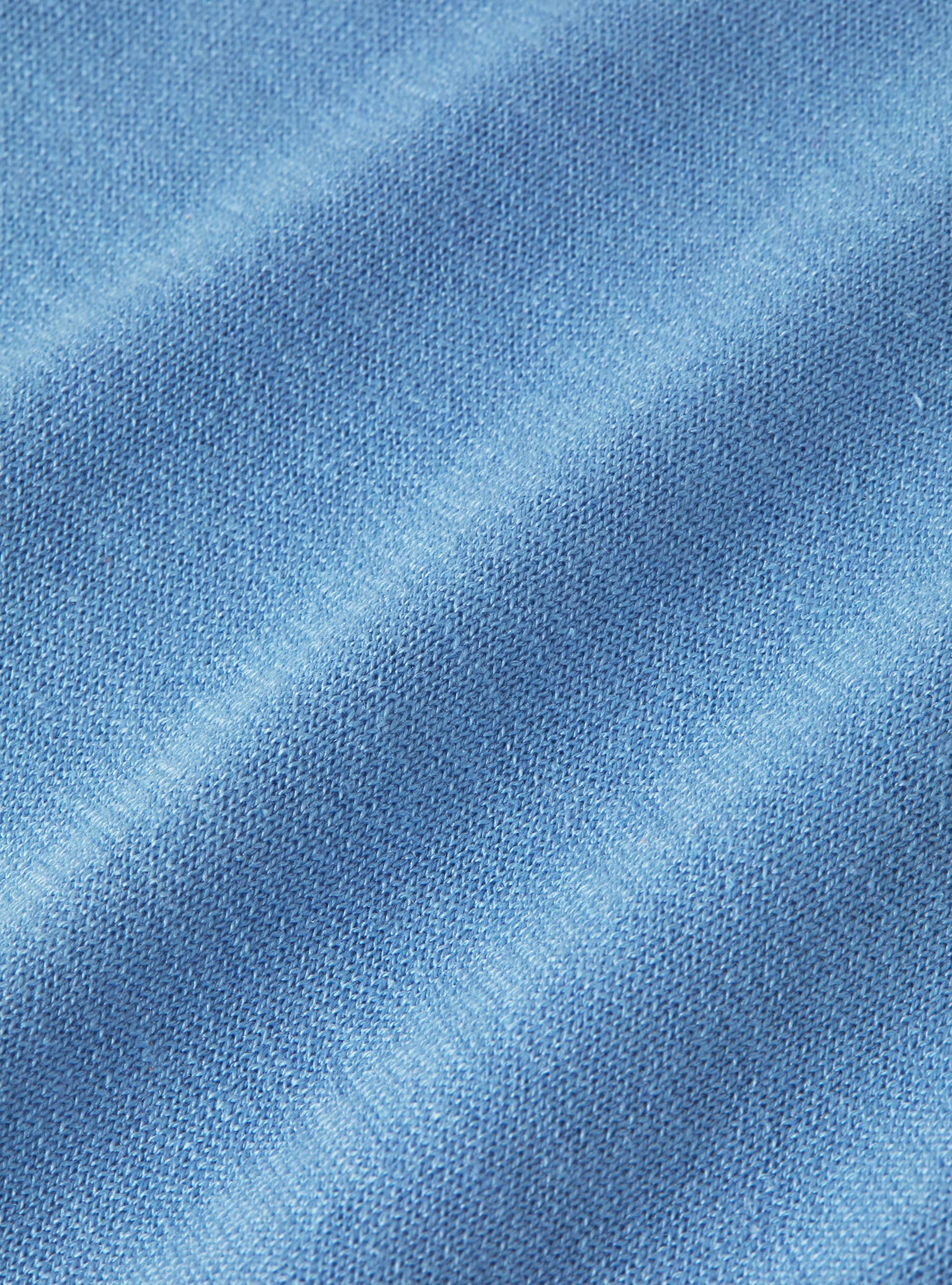 Silk and cotton crew-neck sweater, LIGHT BLUE