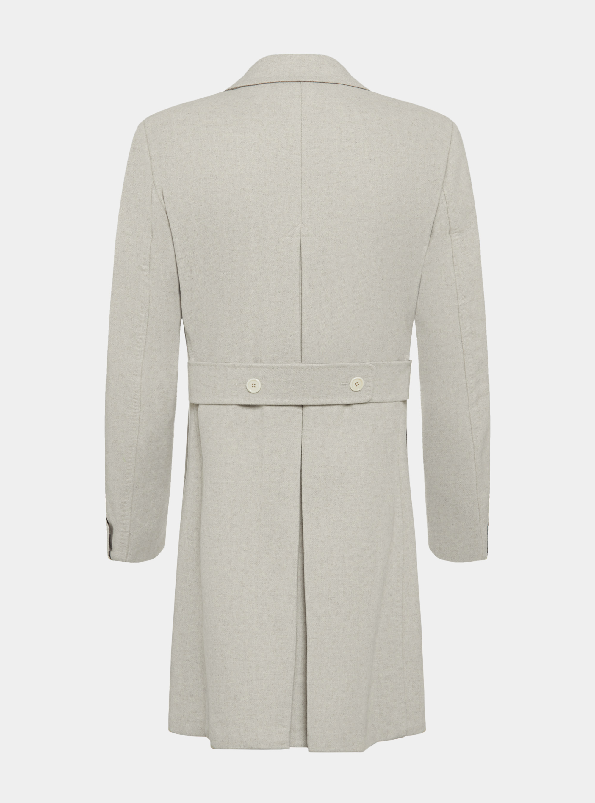 Cappotto doppiopetto in pura lana, ECRU
