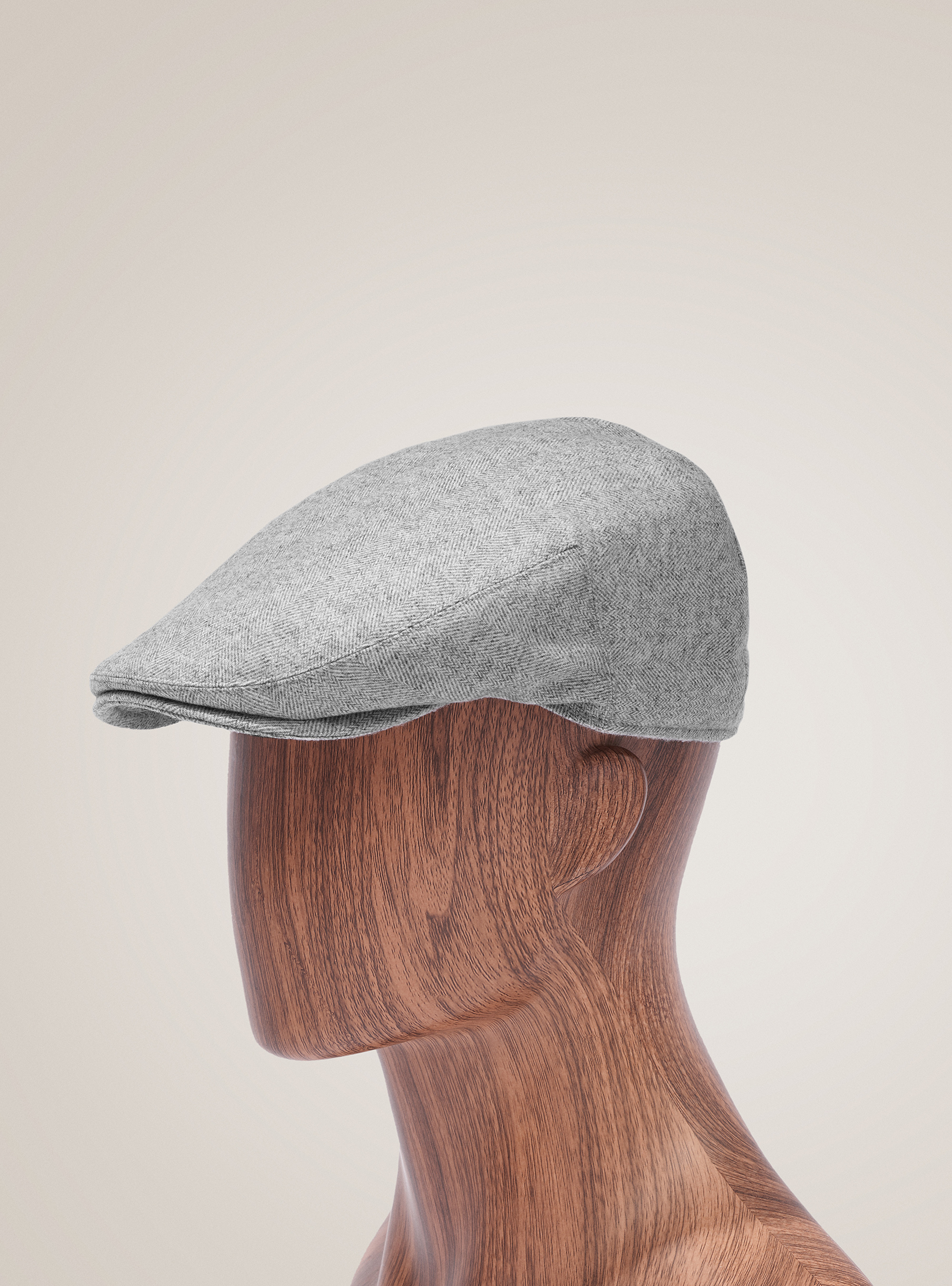 Flat cap, LIGHT GREY MELANGE