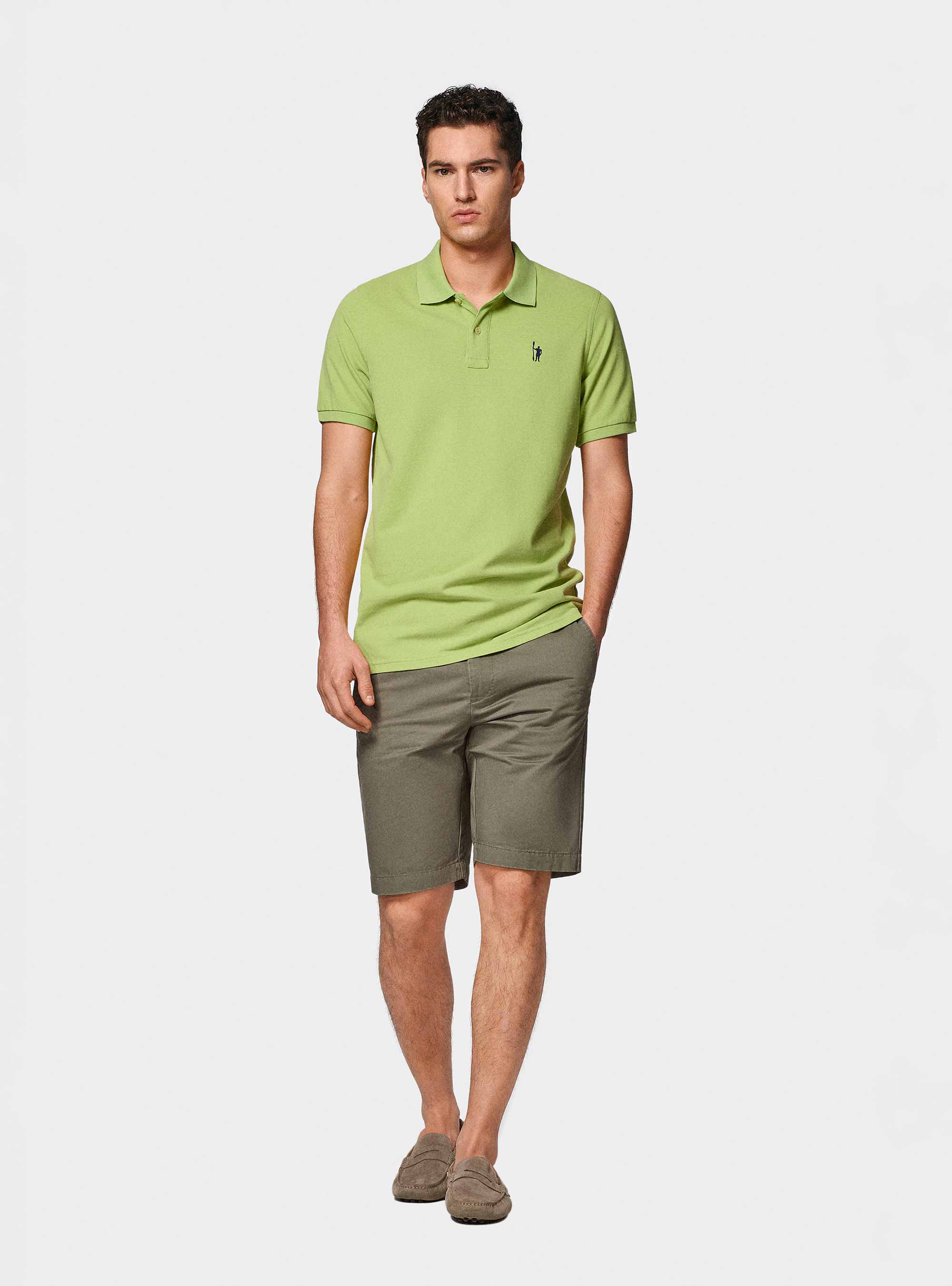 Polo classique en piqué, 0620C VERDE CHIARO