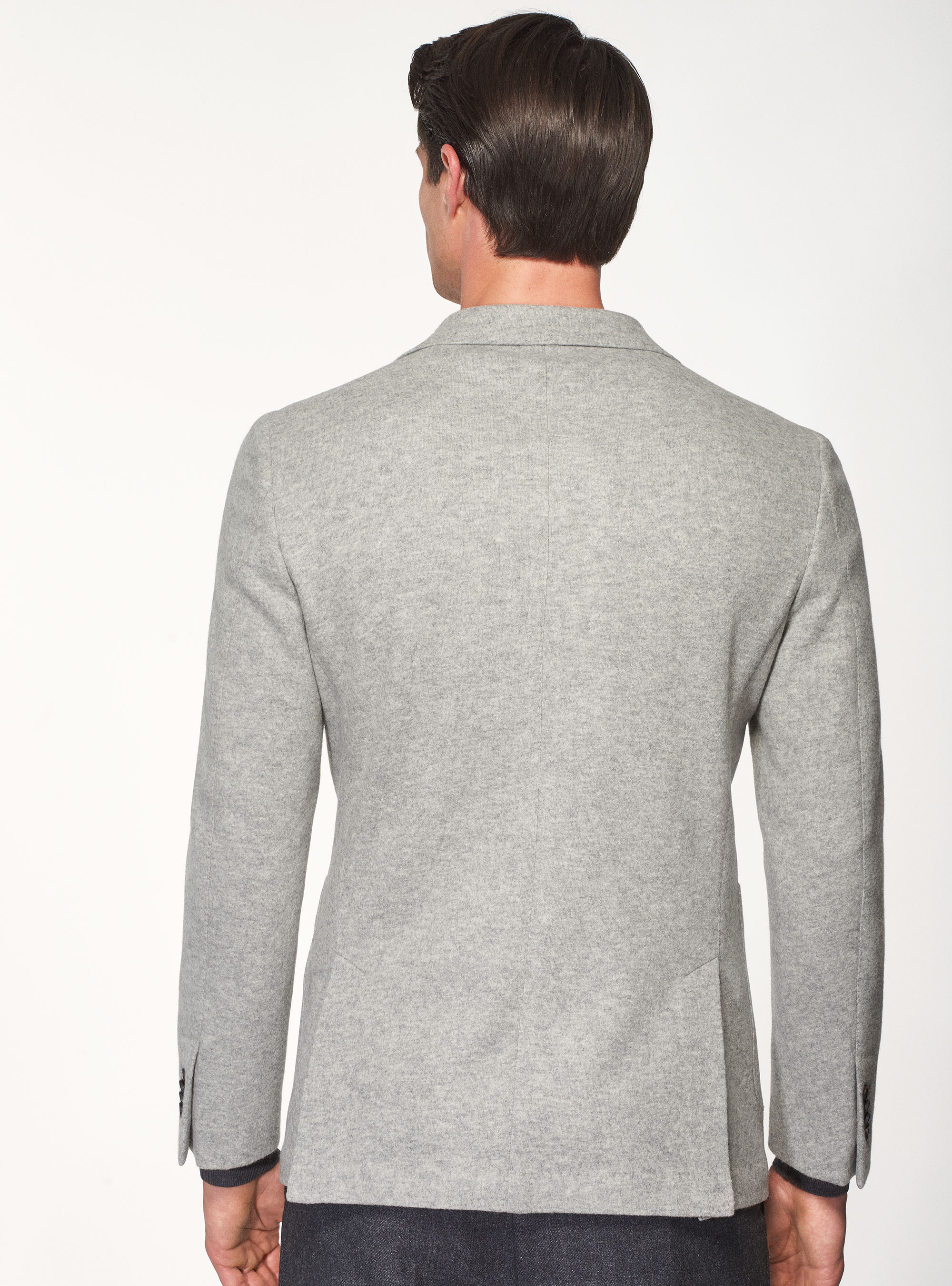 Giacca in jersey di lana, GRIGIO CHIARO