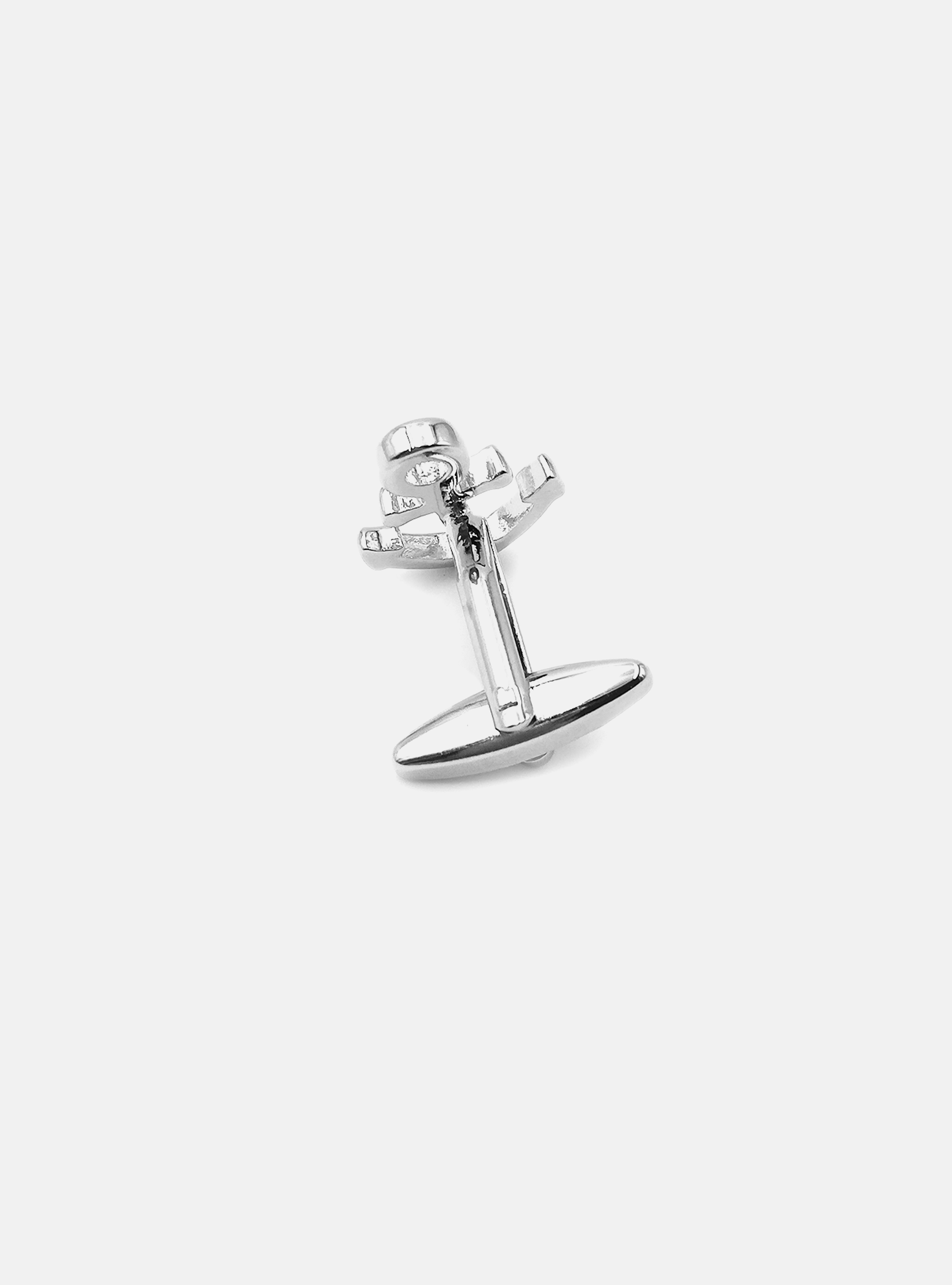 Cufflinks with anchor shape., ACCIAIO LUCIDO