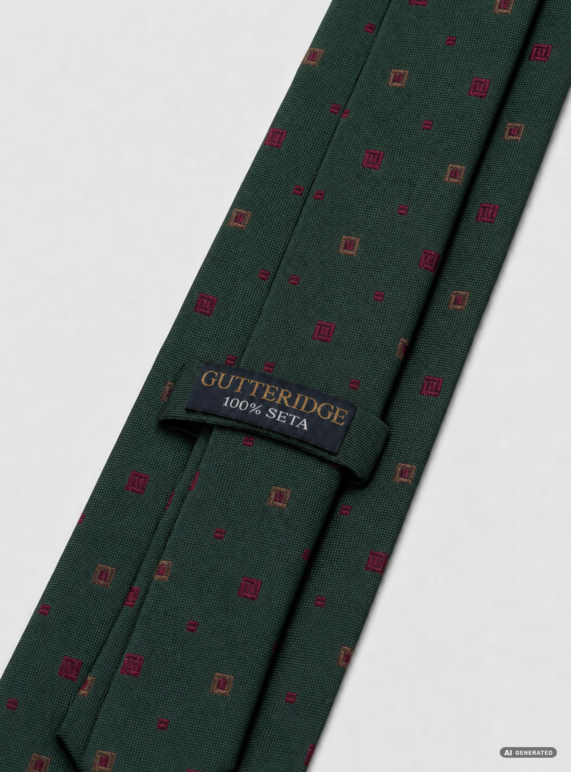 Cravatta in seta jacquard microfantasia, GREEN