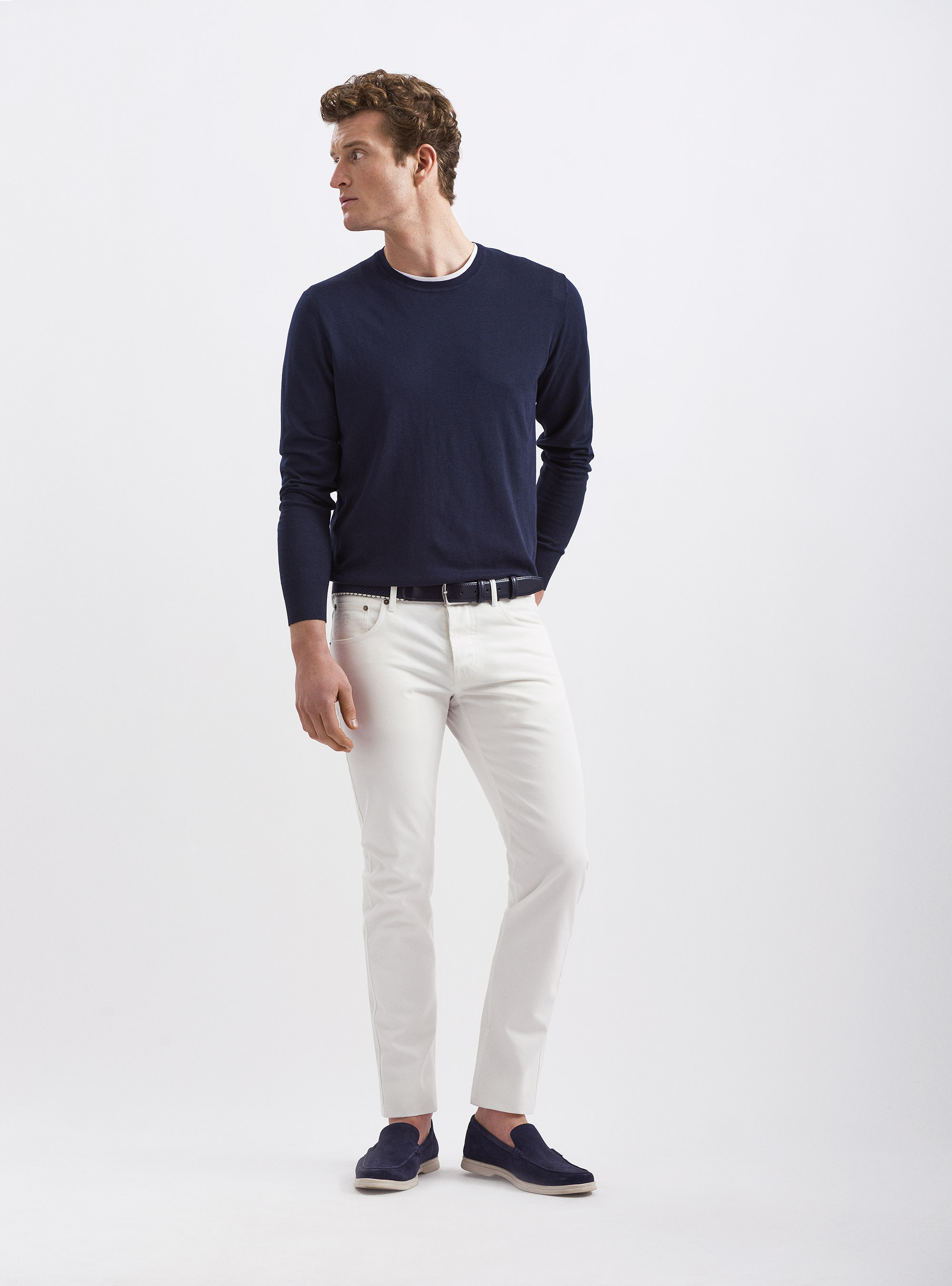 Jeans slim fit colorati, BIANCO