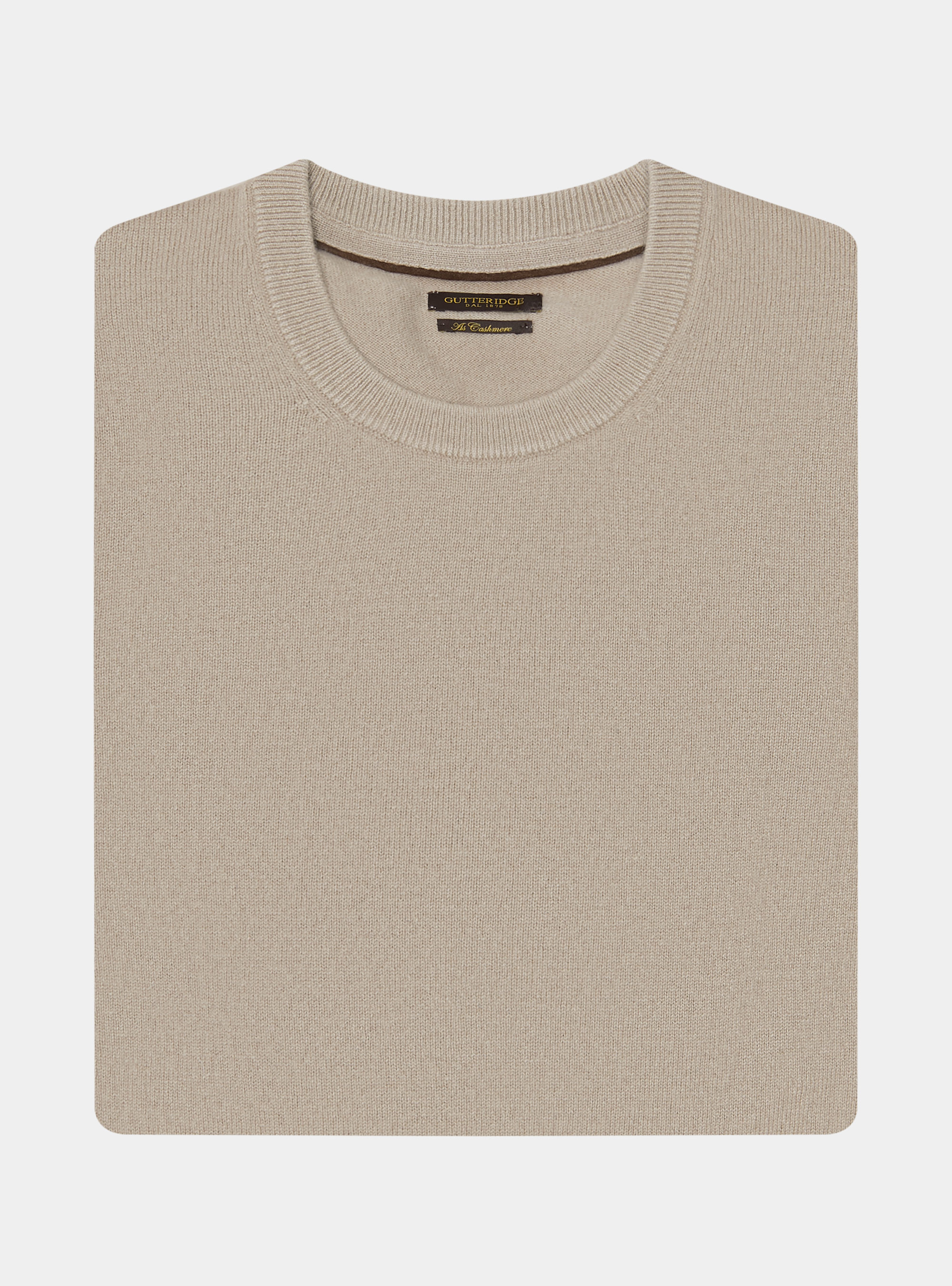 Cashmere blend crew-neck sweater, SAND
