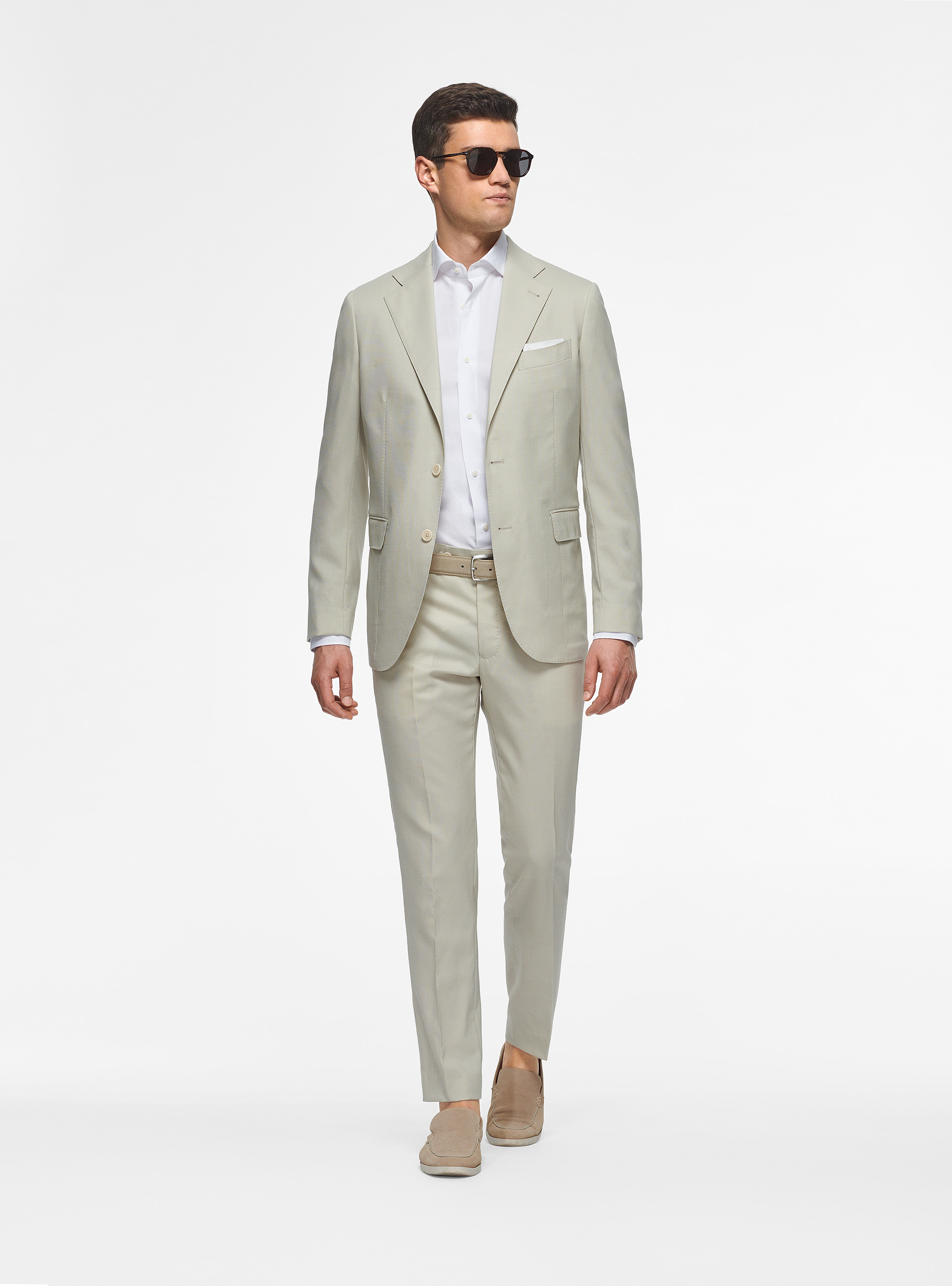 Giacca in pura lana Vitale Barberis Canonico, PANNA