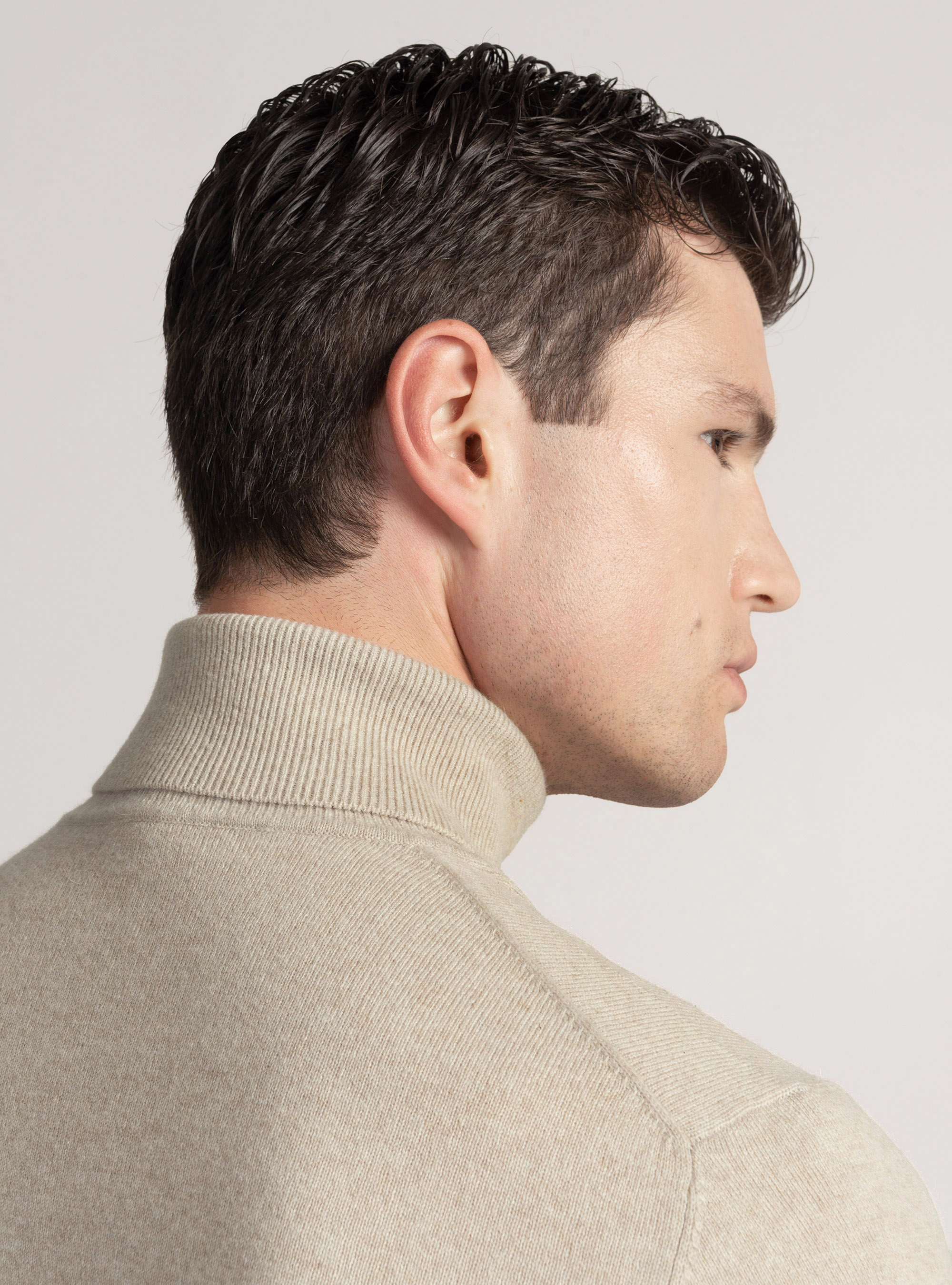 Cashmere turtleneck, ECRU