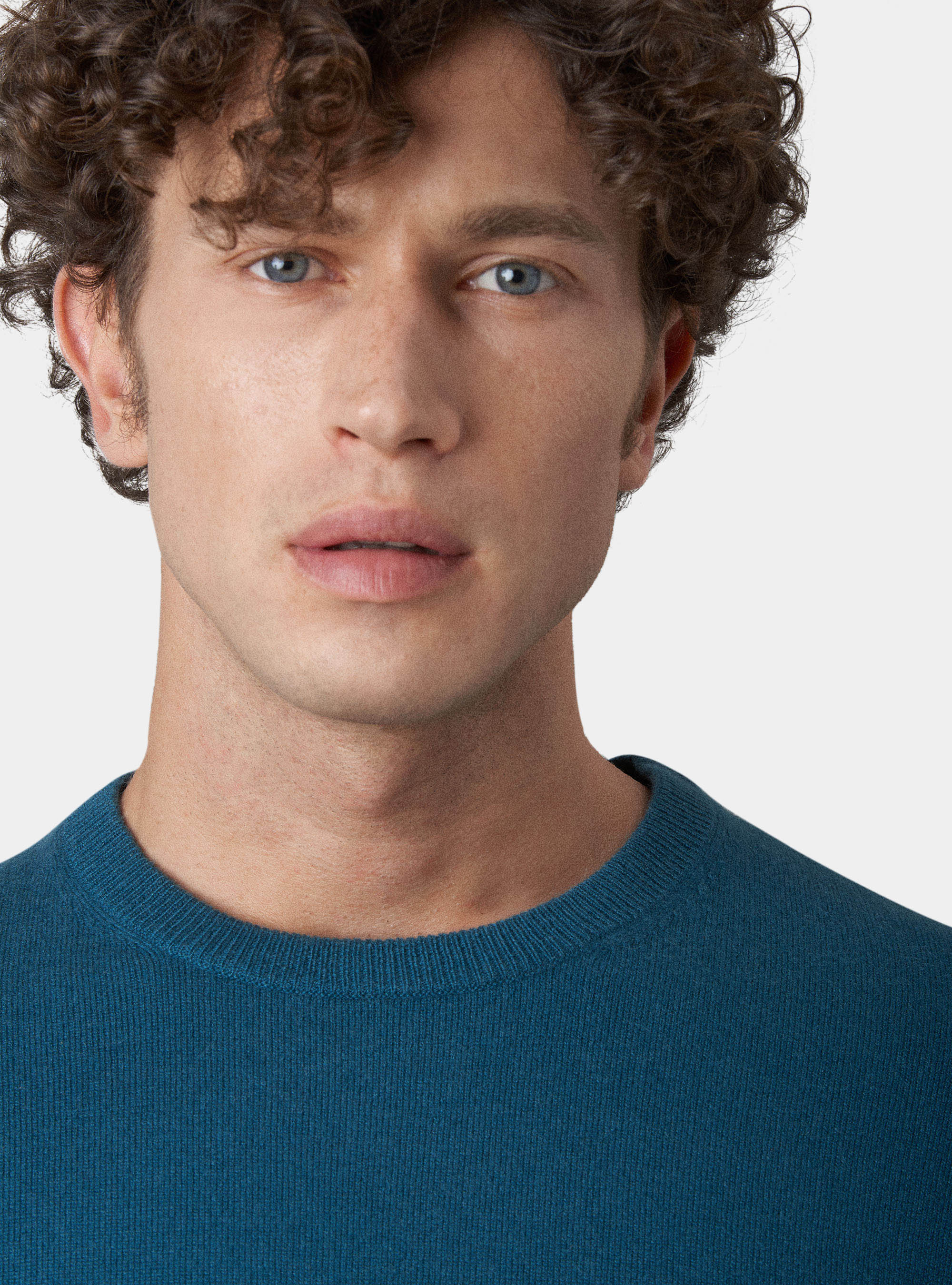 Crew-neck sweater 100% cashmere, PISTACHIO