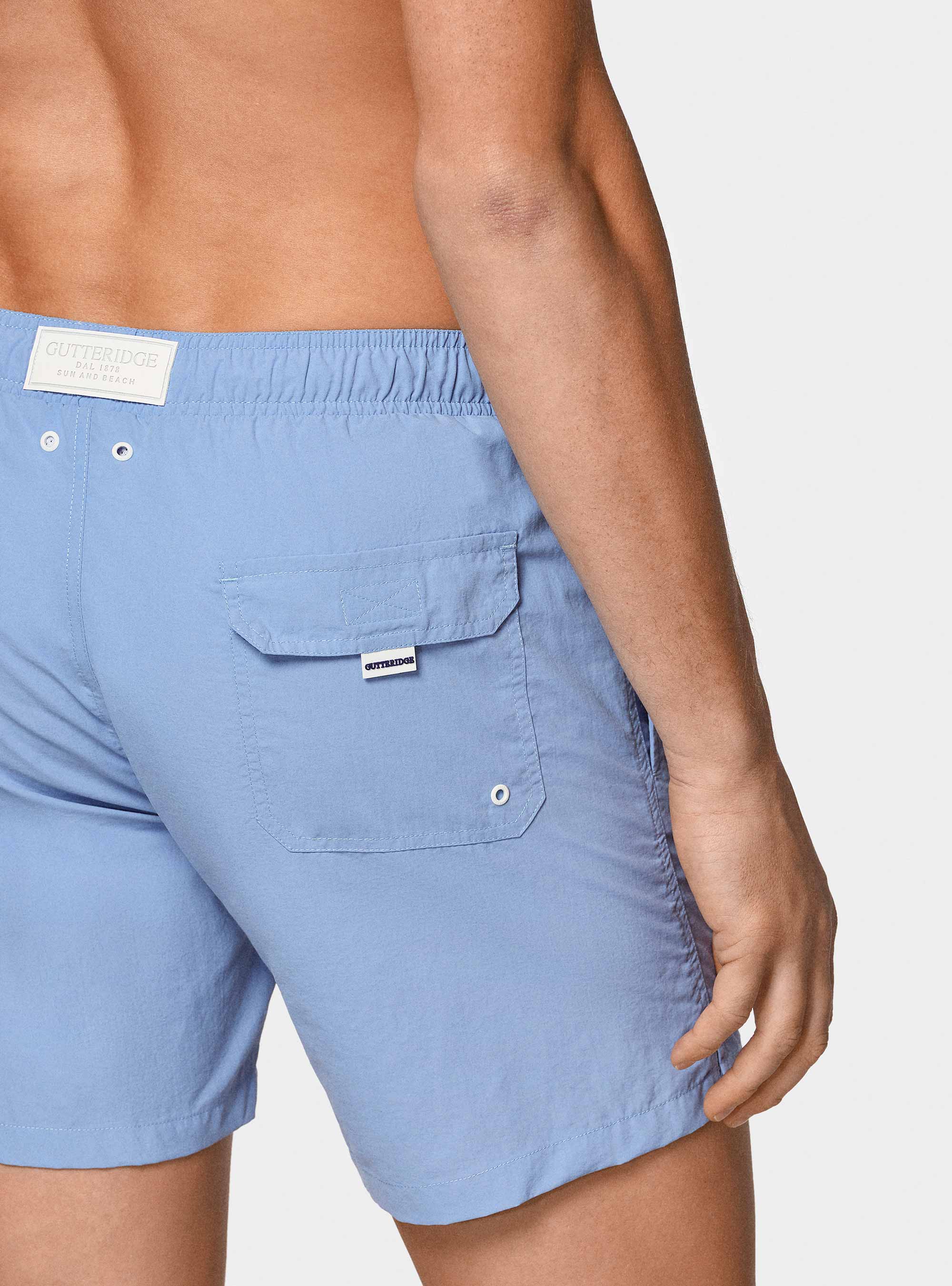 Maillot de bain uni, BLEU CIEL