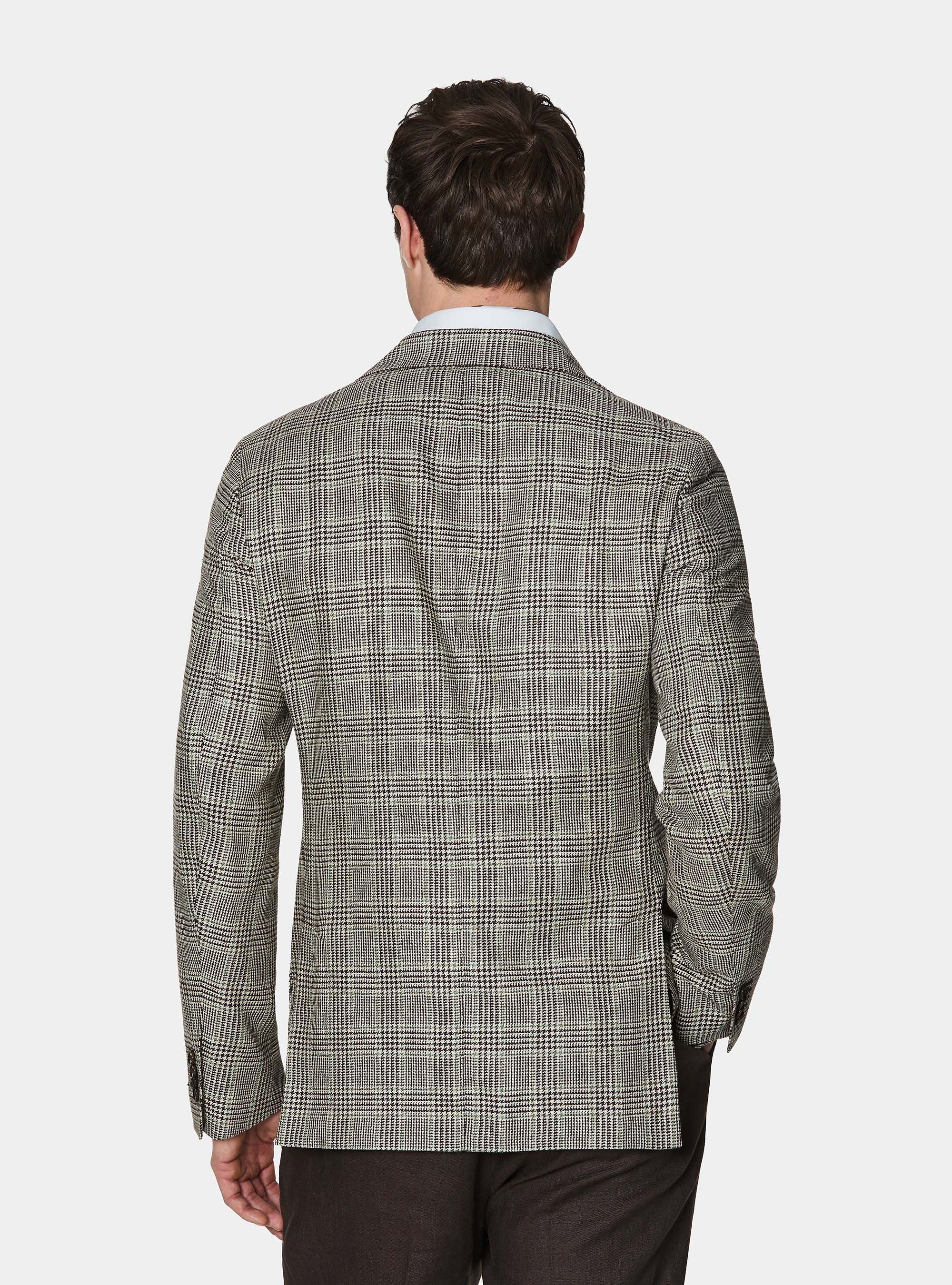 Giacca fantasia in pura seta, FANGO