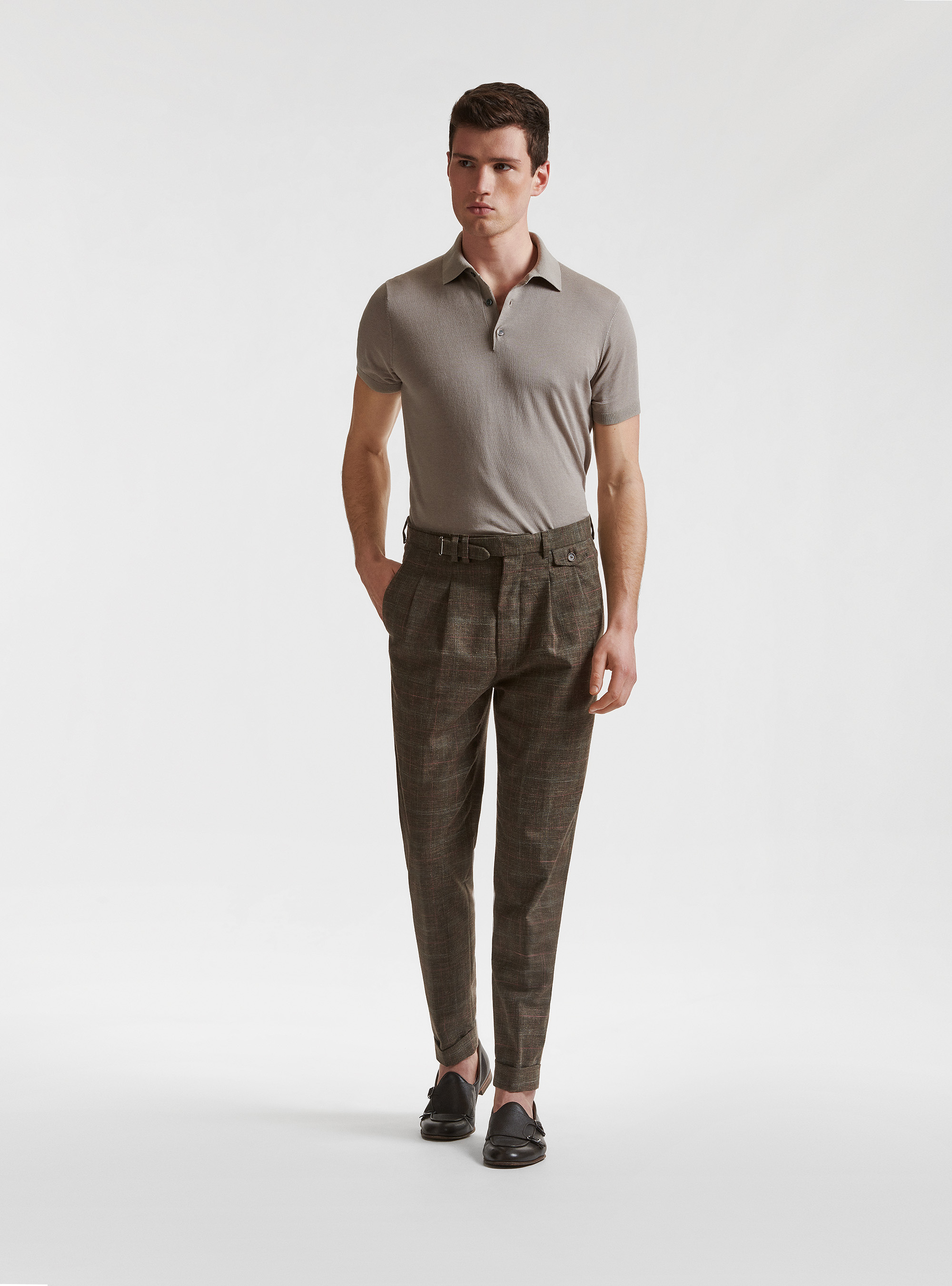 Pantaloni per abito in lana cotone e lino Marlane, KAKY 0612C