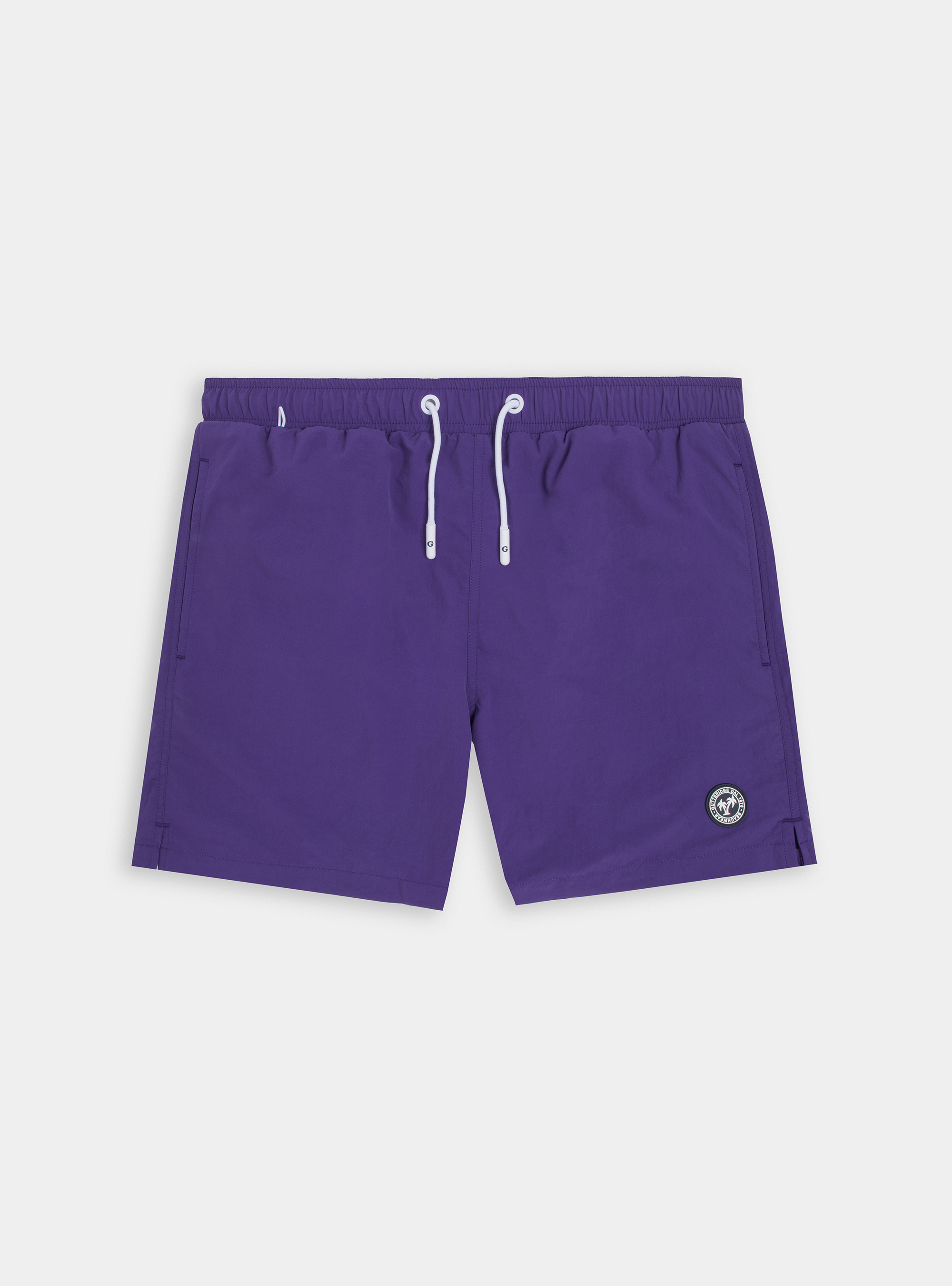 Costume da bagno basico tinta unita, VIOLA SCURO 0403C