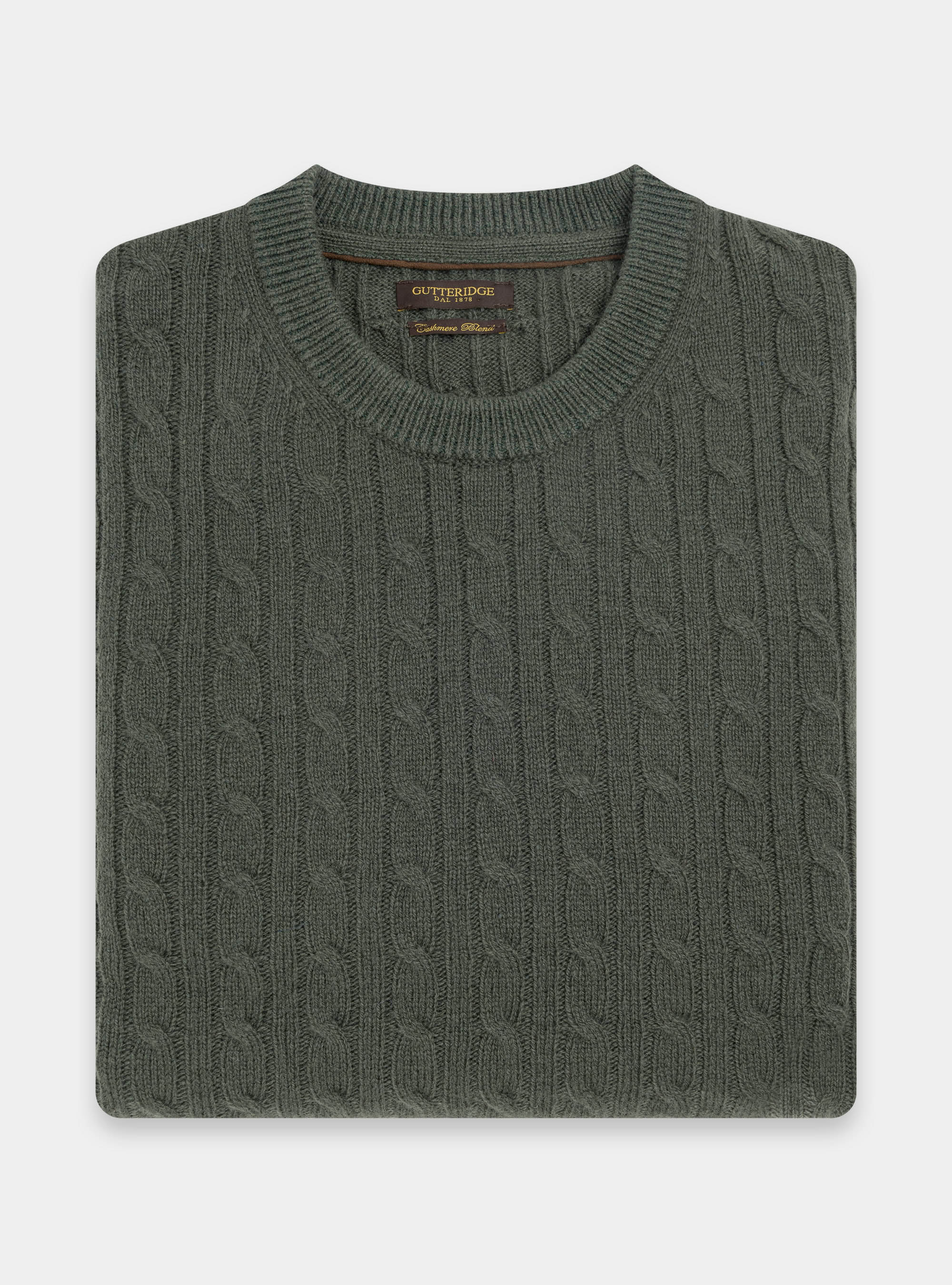 Braided lambswool sweater, MILITARE 0609C