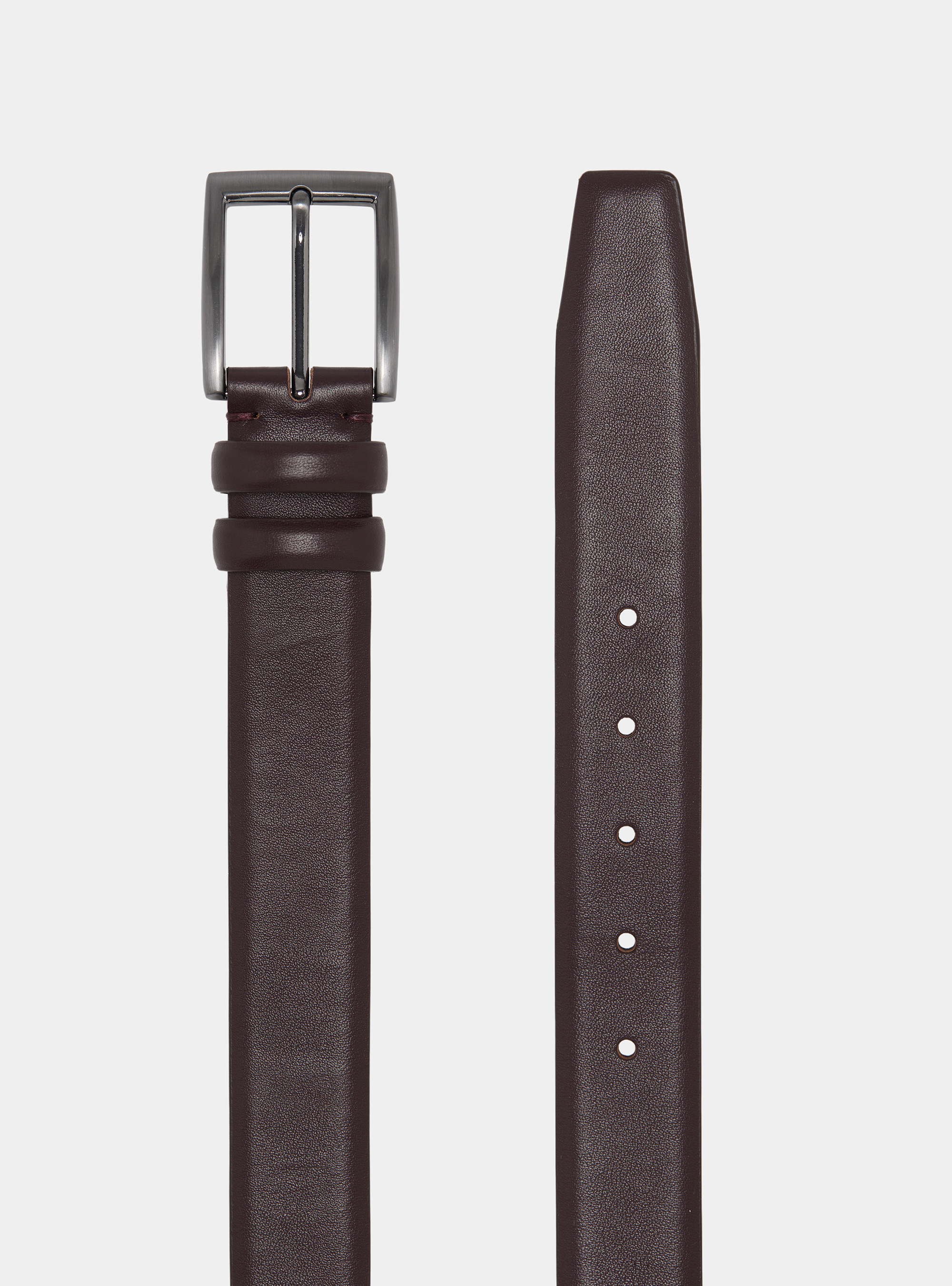 Leather belt, BORDEAUX