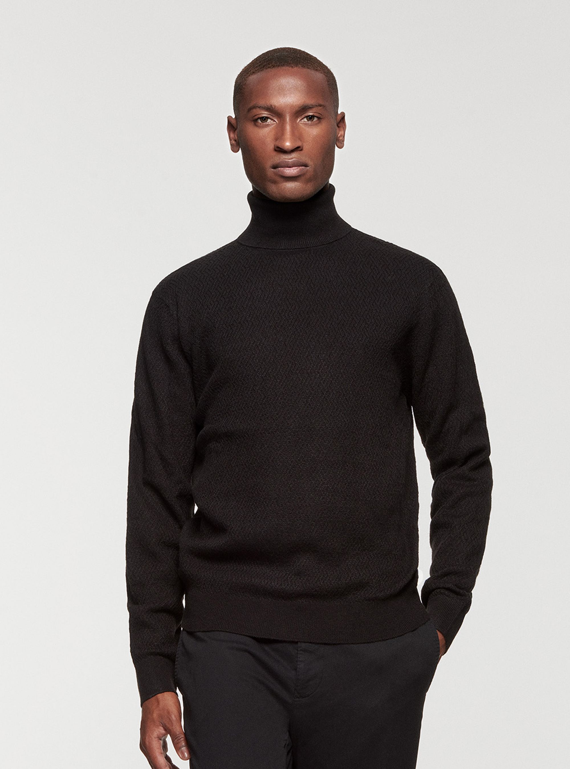 Textured turtleneck cheap