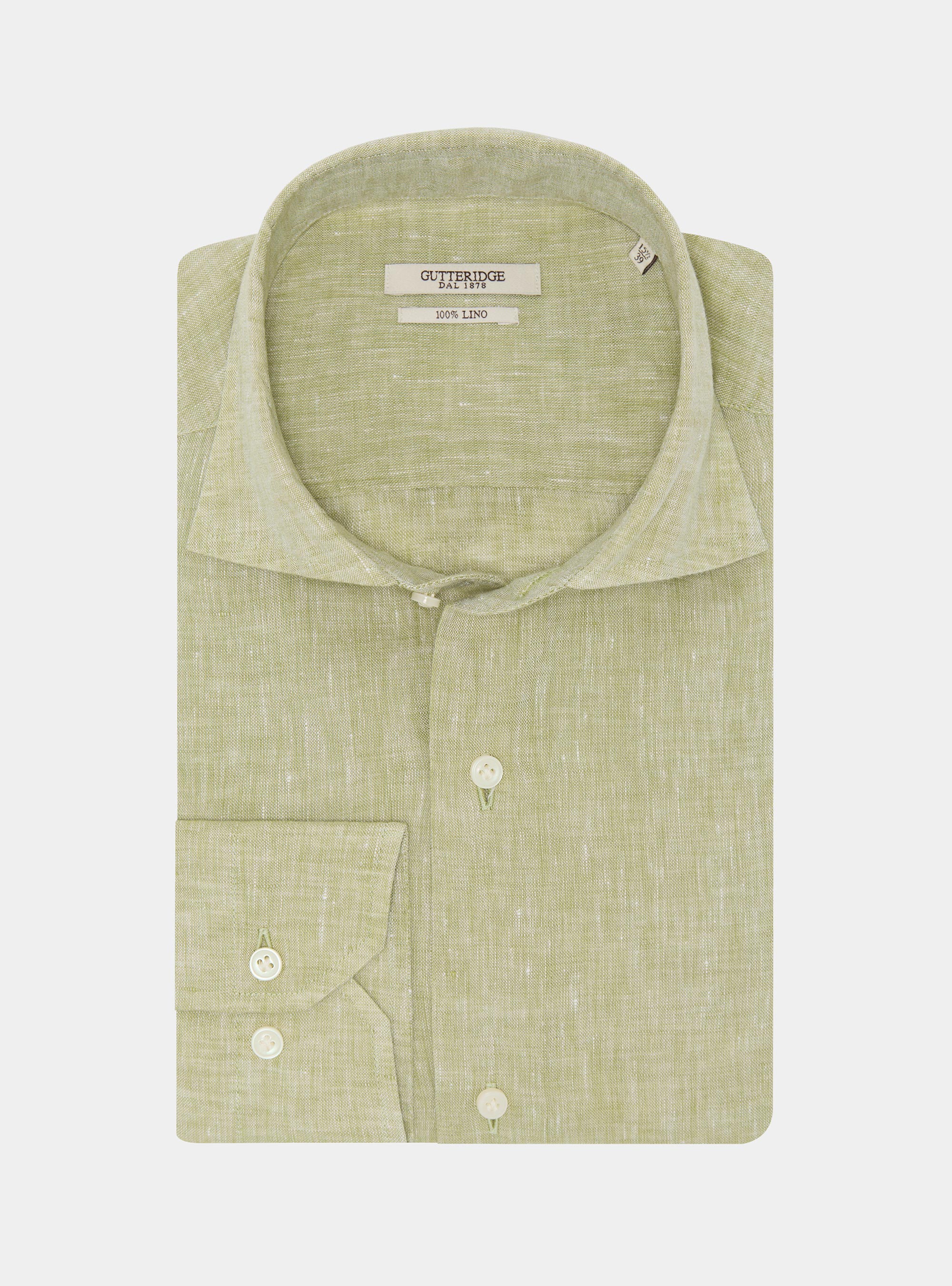 Pure linen shirt, VERDE PISTACCHIO 0616C