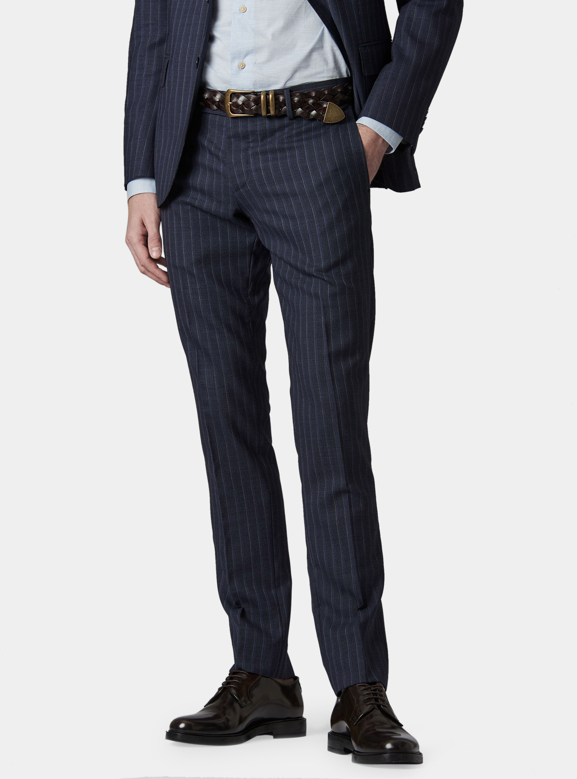striped trouser suit