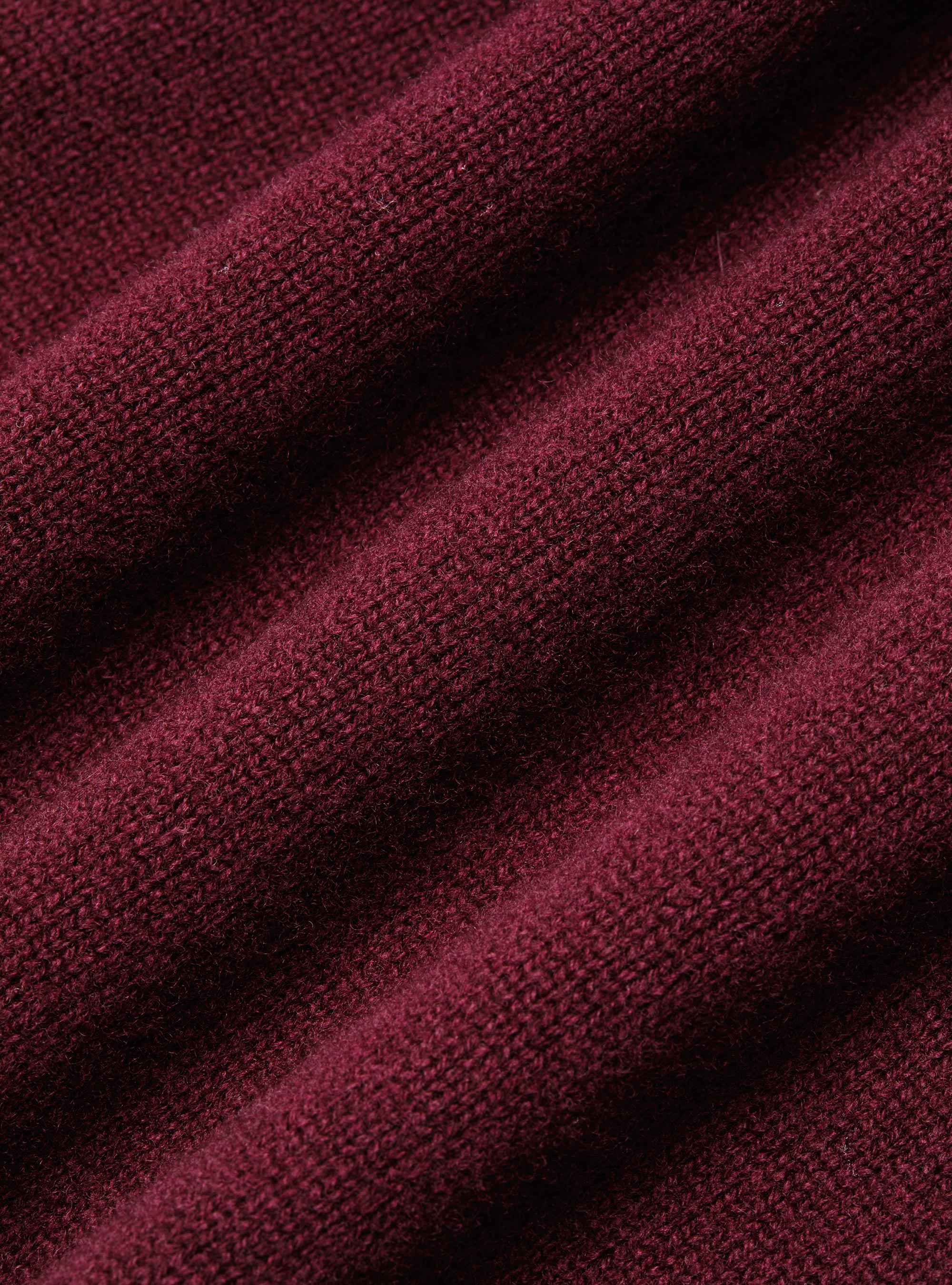 Merino wool turtleneck sweater, BORDEAUX