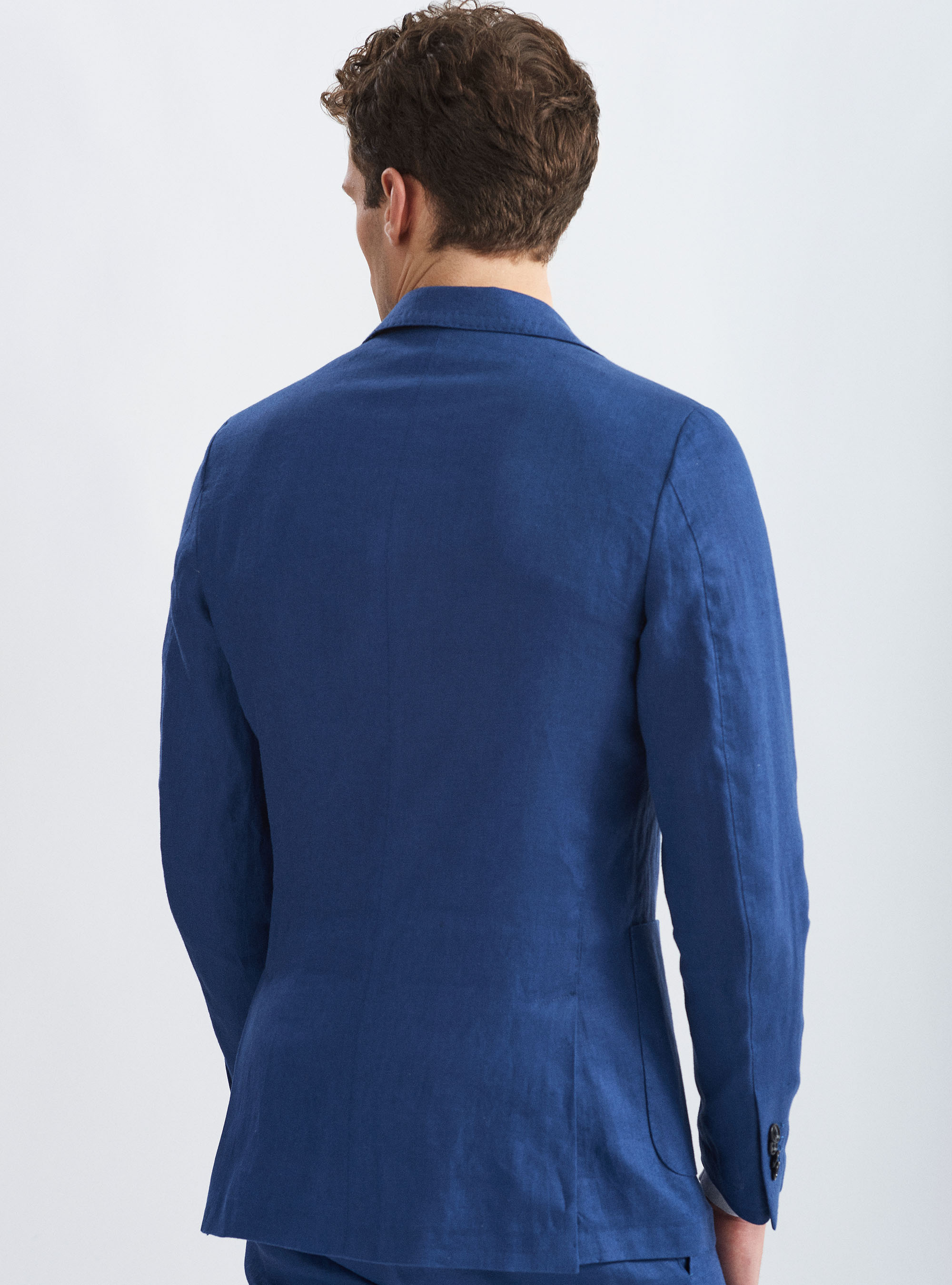 Giacca per abito in puro lino, BLU