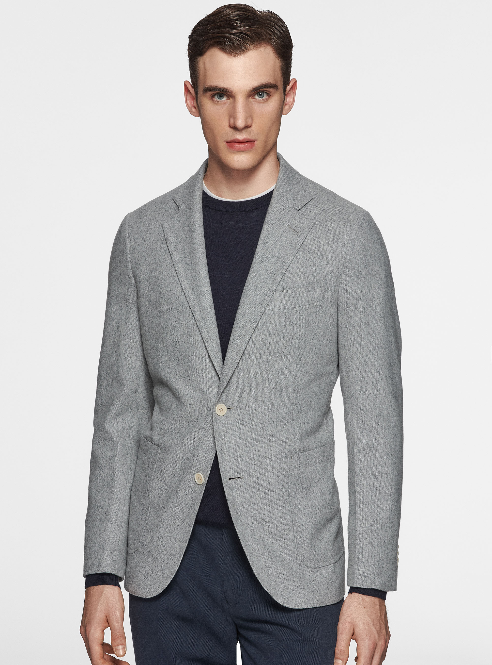 Veste en flanelle Duemilagori, GRIS CLAIR MÃ LANGÃ