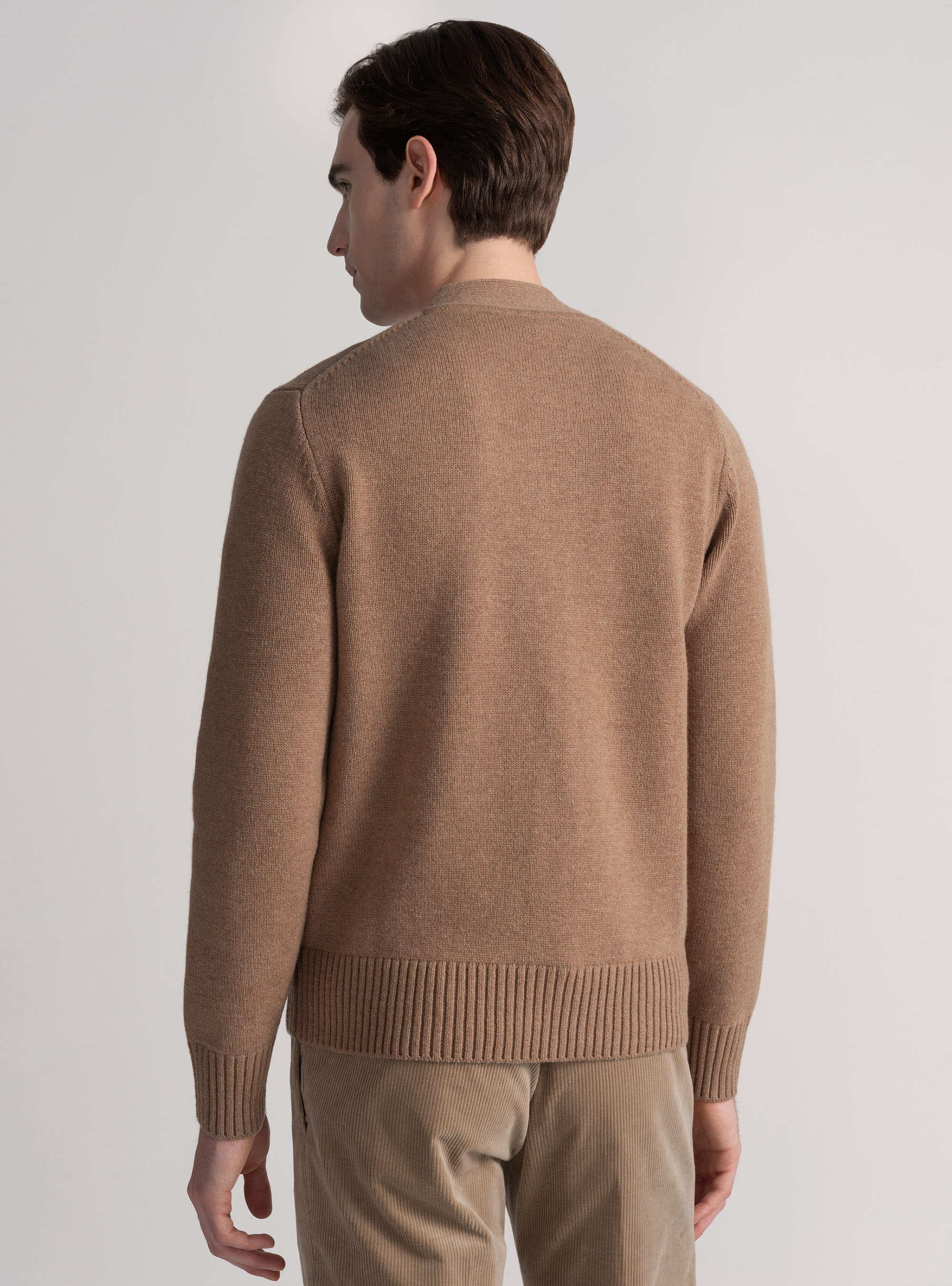 Cárdigan de lana y cachemira, CAMMELLO 0570C