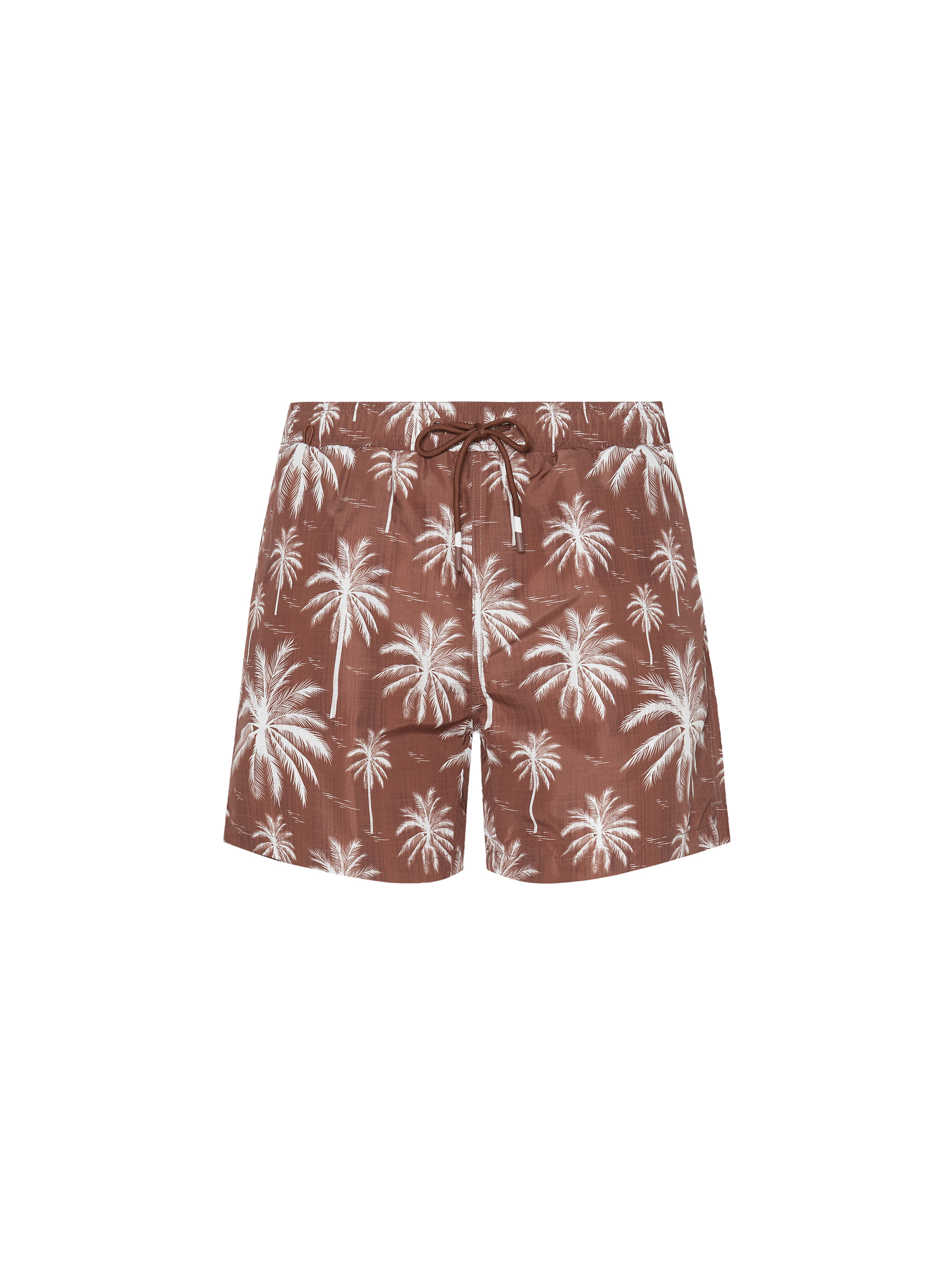 Costume da bagno stampato con palme, TERRACOTTA