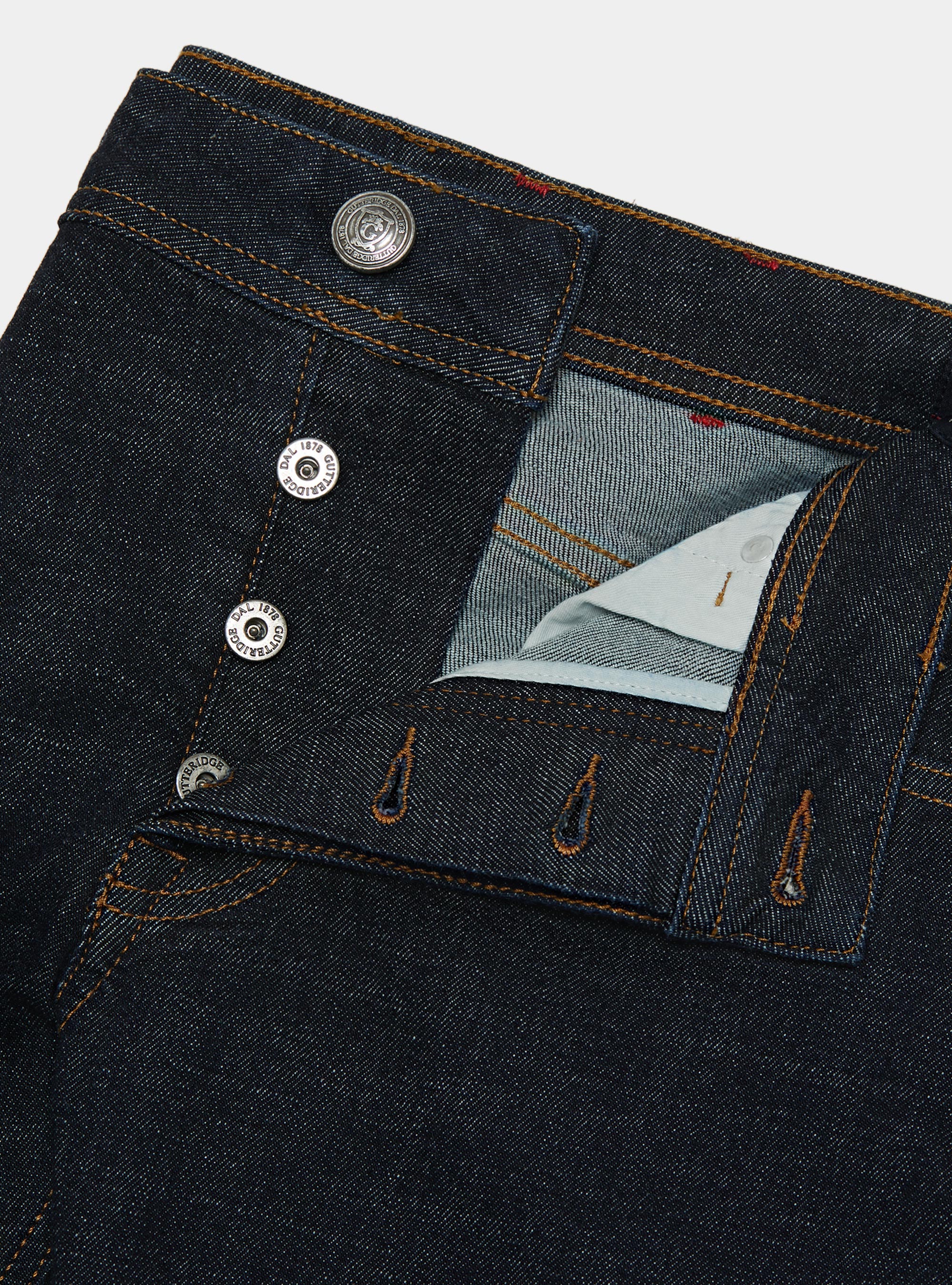 Five-pocket denim rinse wash, NAVY BLUE