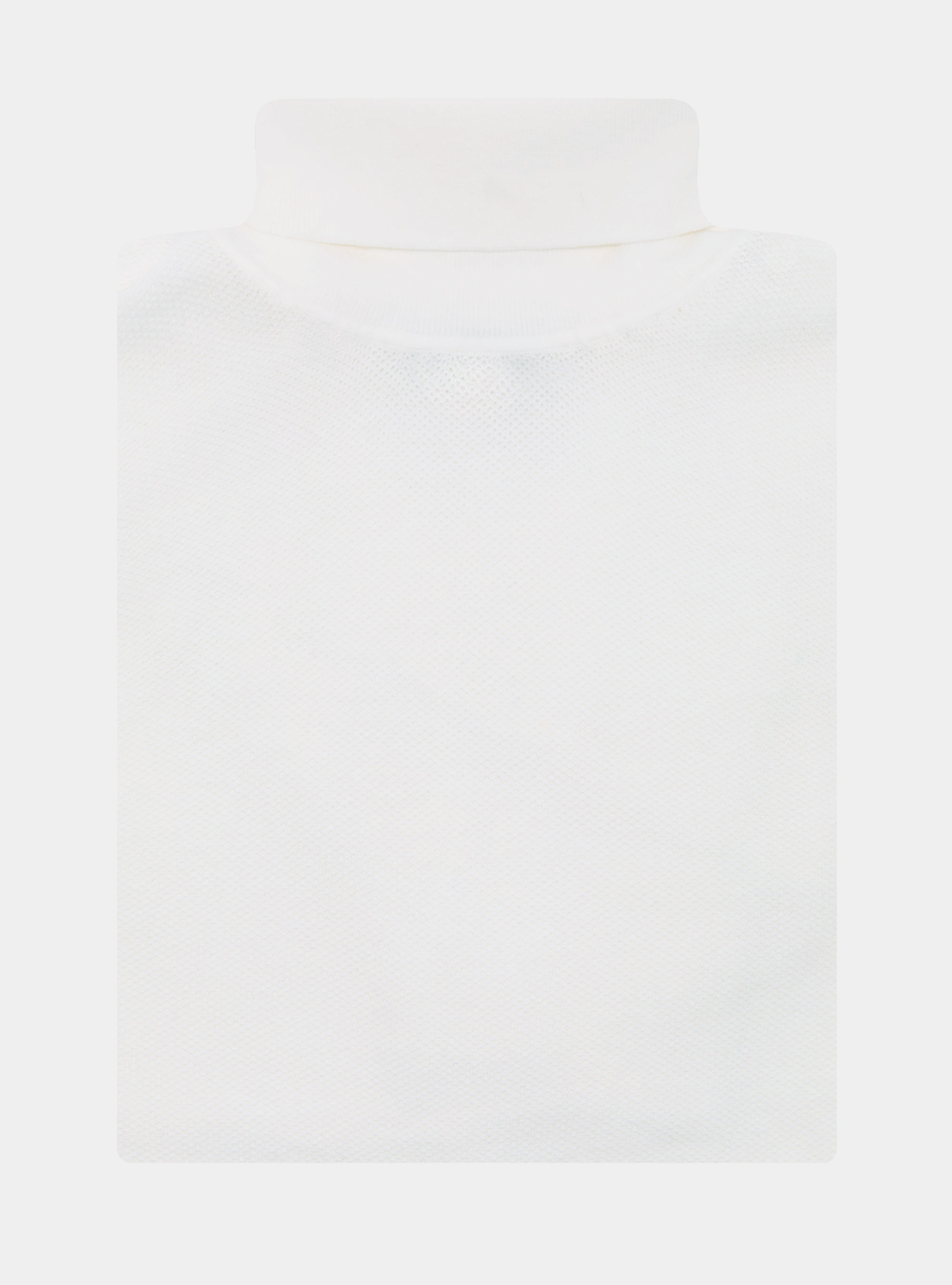 Dolcevita nido d'ape in cotone cashmere, BIANCO