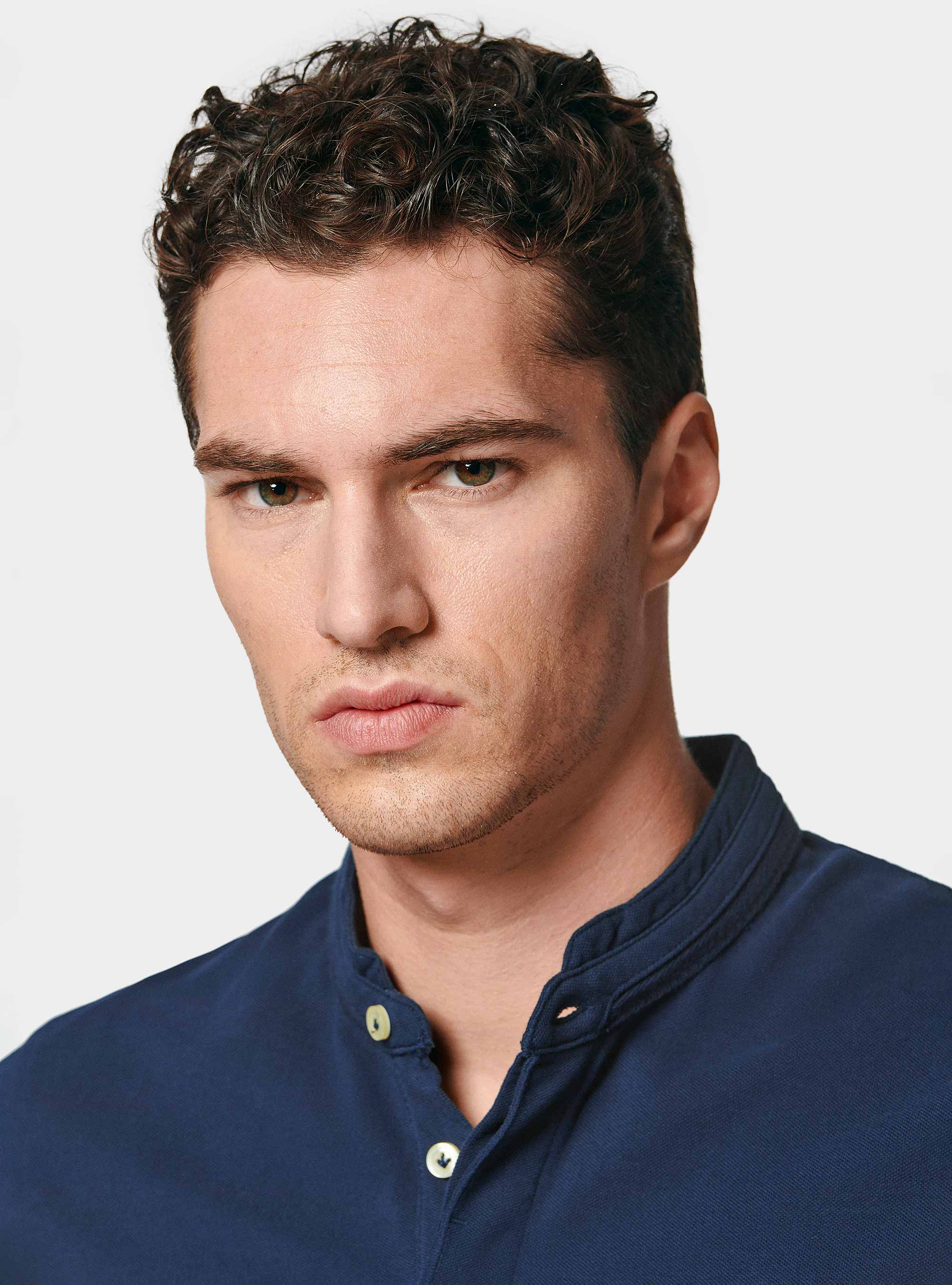 Polo en piqué coréen, BLEU