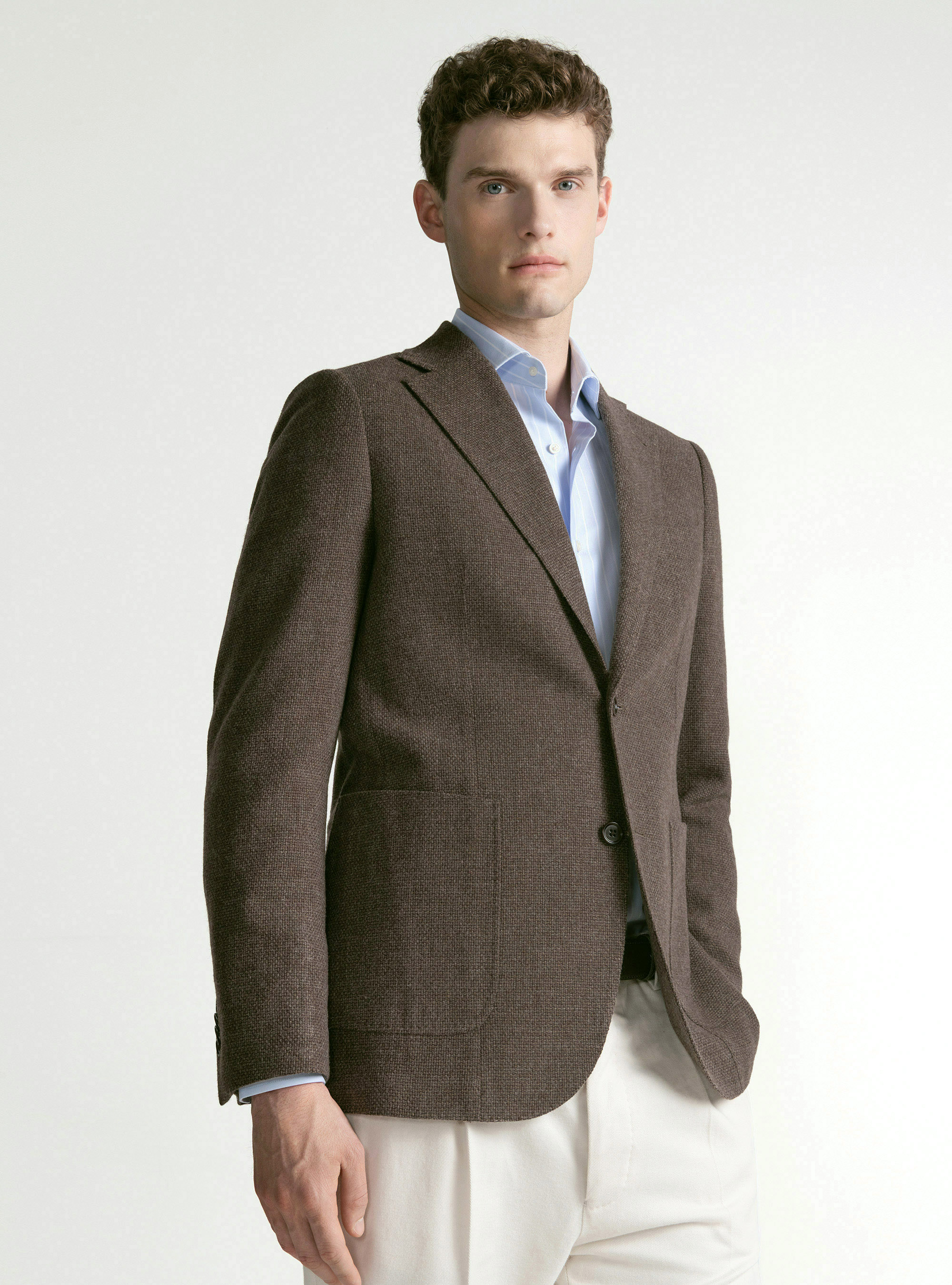 Americana de lana de algodón y cachemira, BARRO