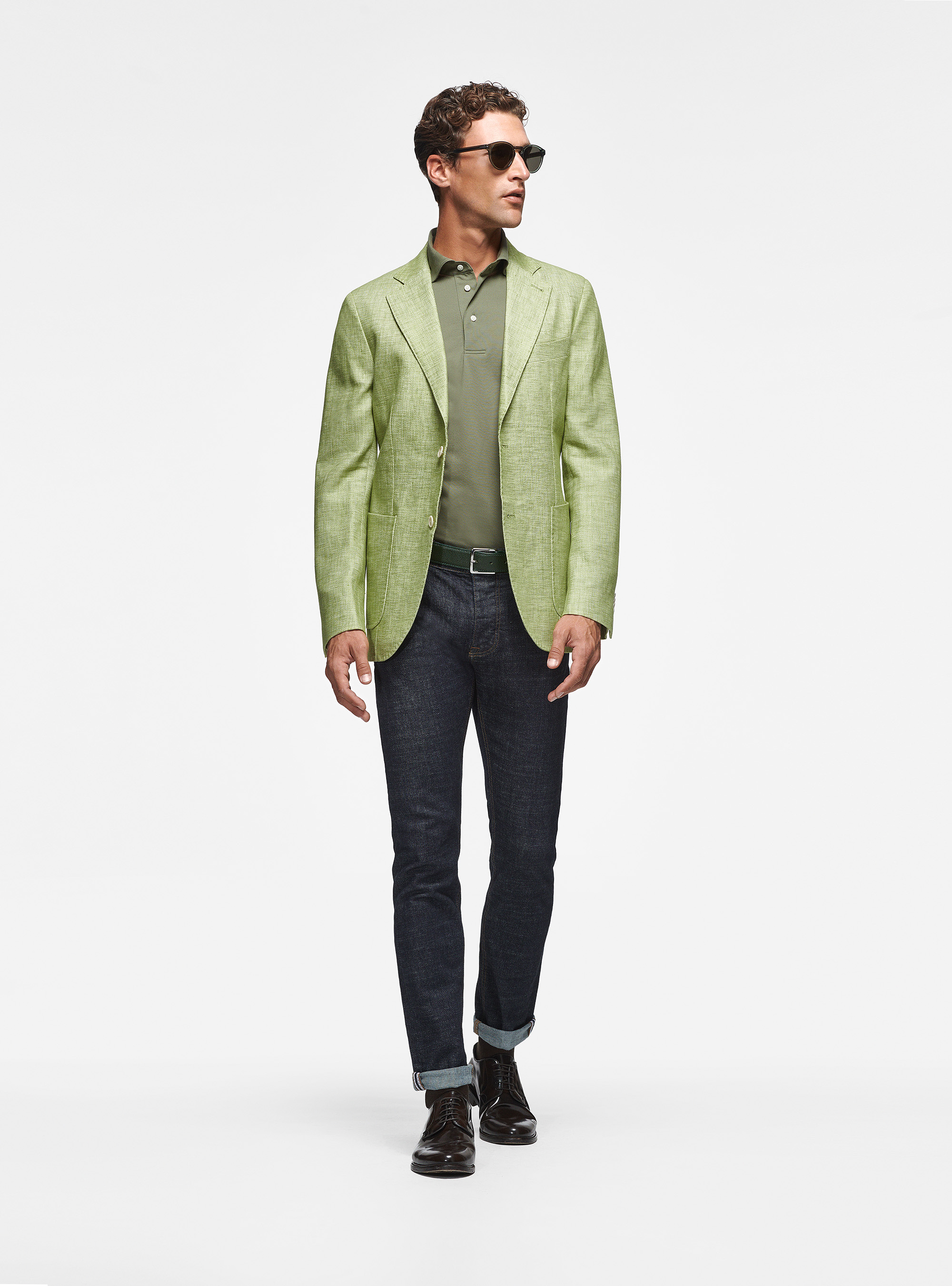 Linen and slub cotton blazer | GutteridgeUS | Men's Blazers