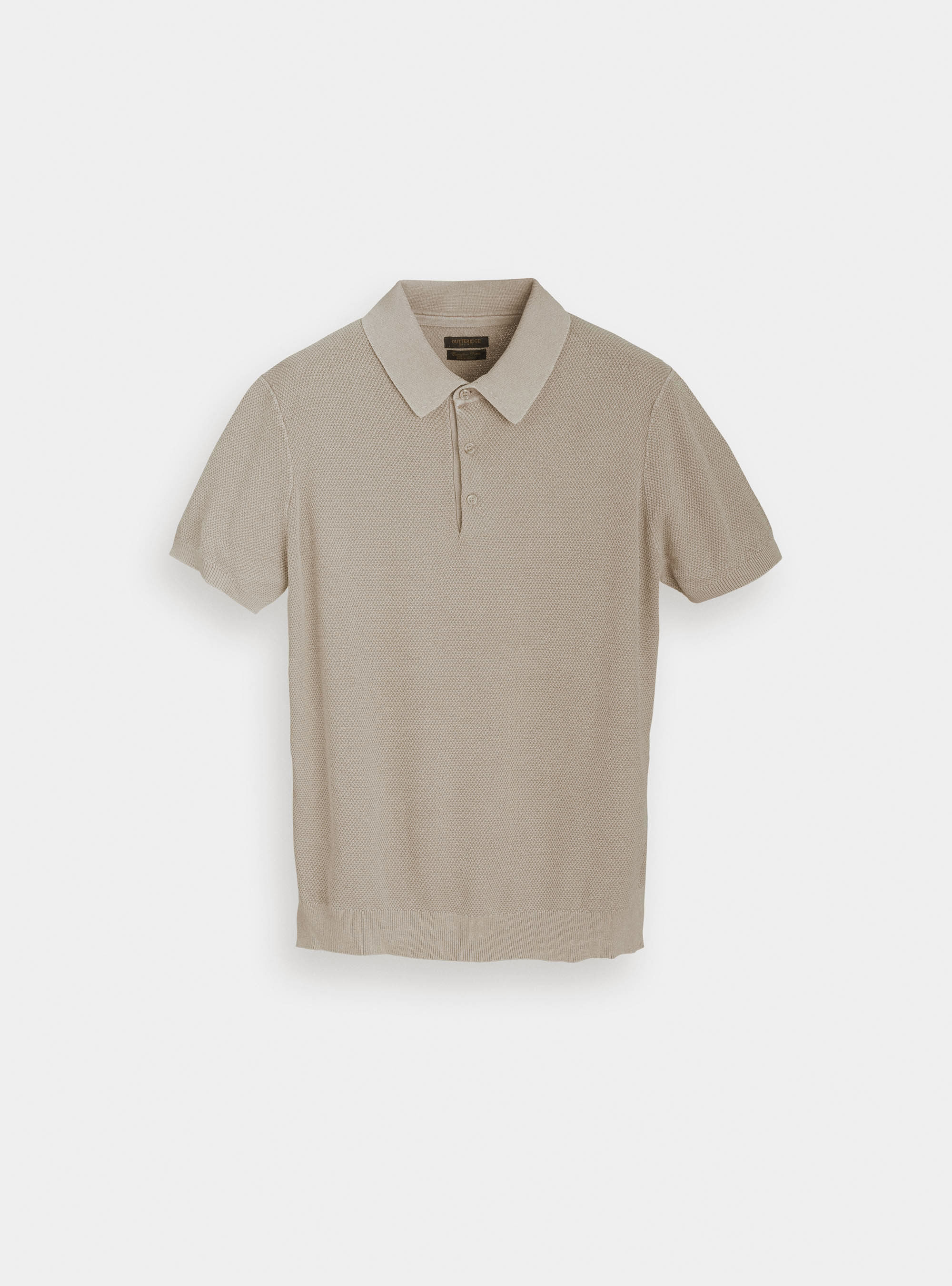 Short-sleeve cotton polo shirt, TORTORA 0542C