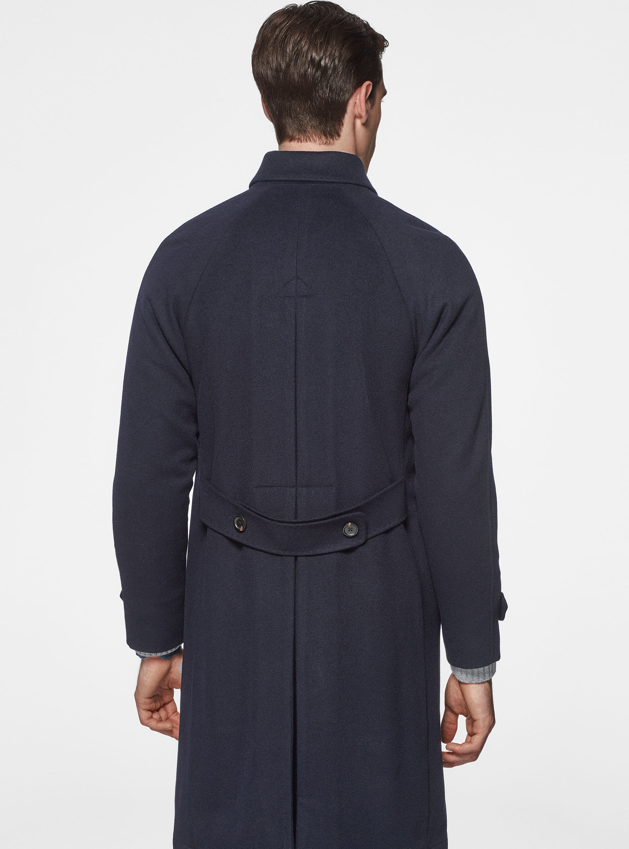 Soprabito in lana e cashmere, BLU NAVY