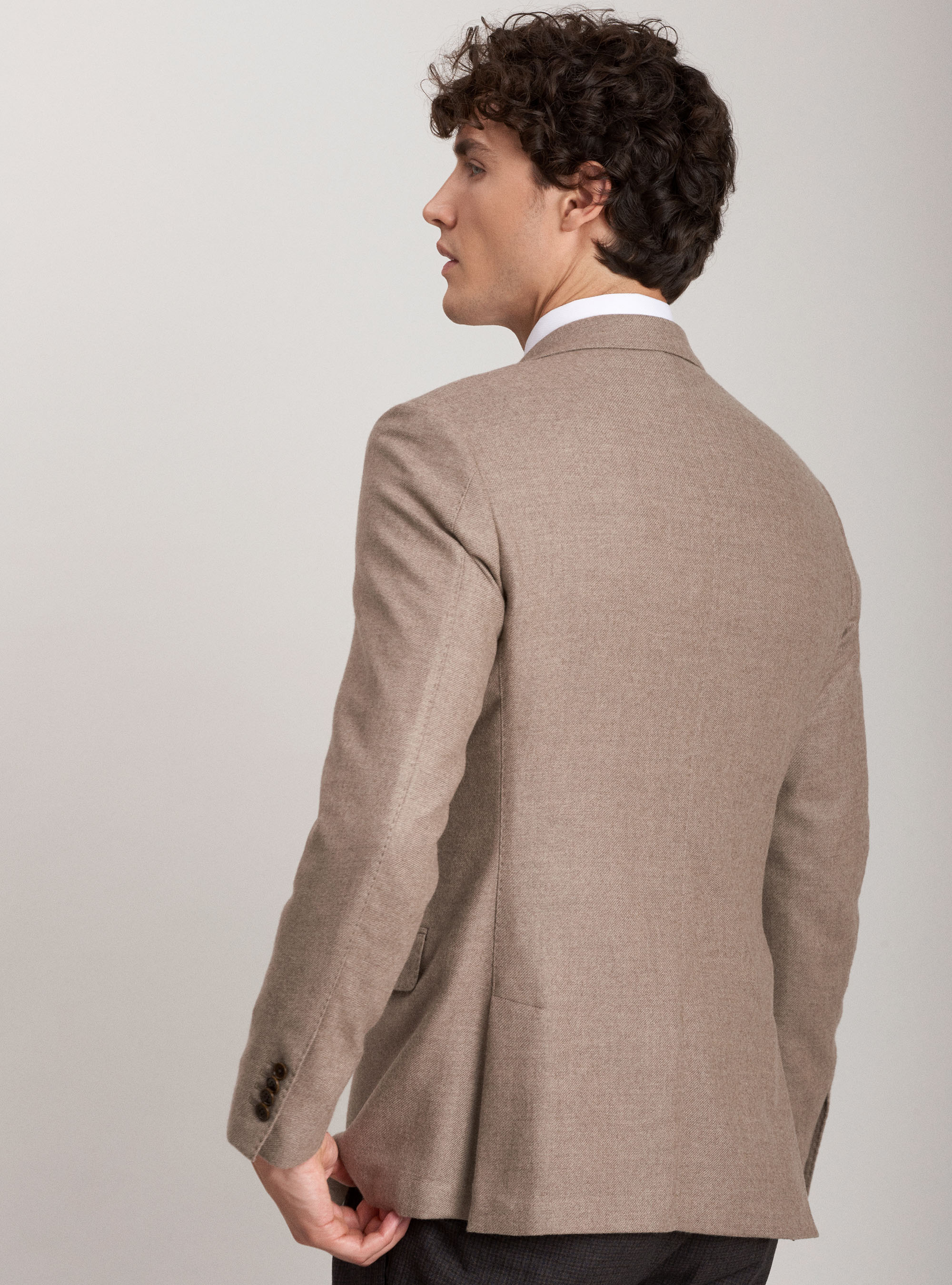 100% cashmere blazer, ECRU