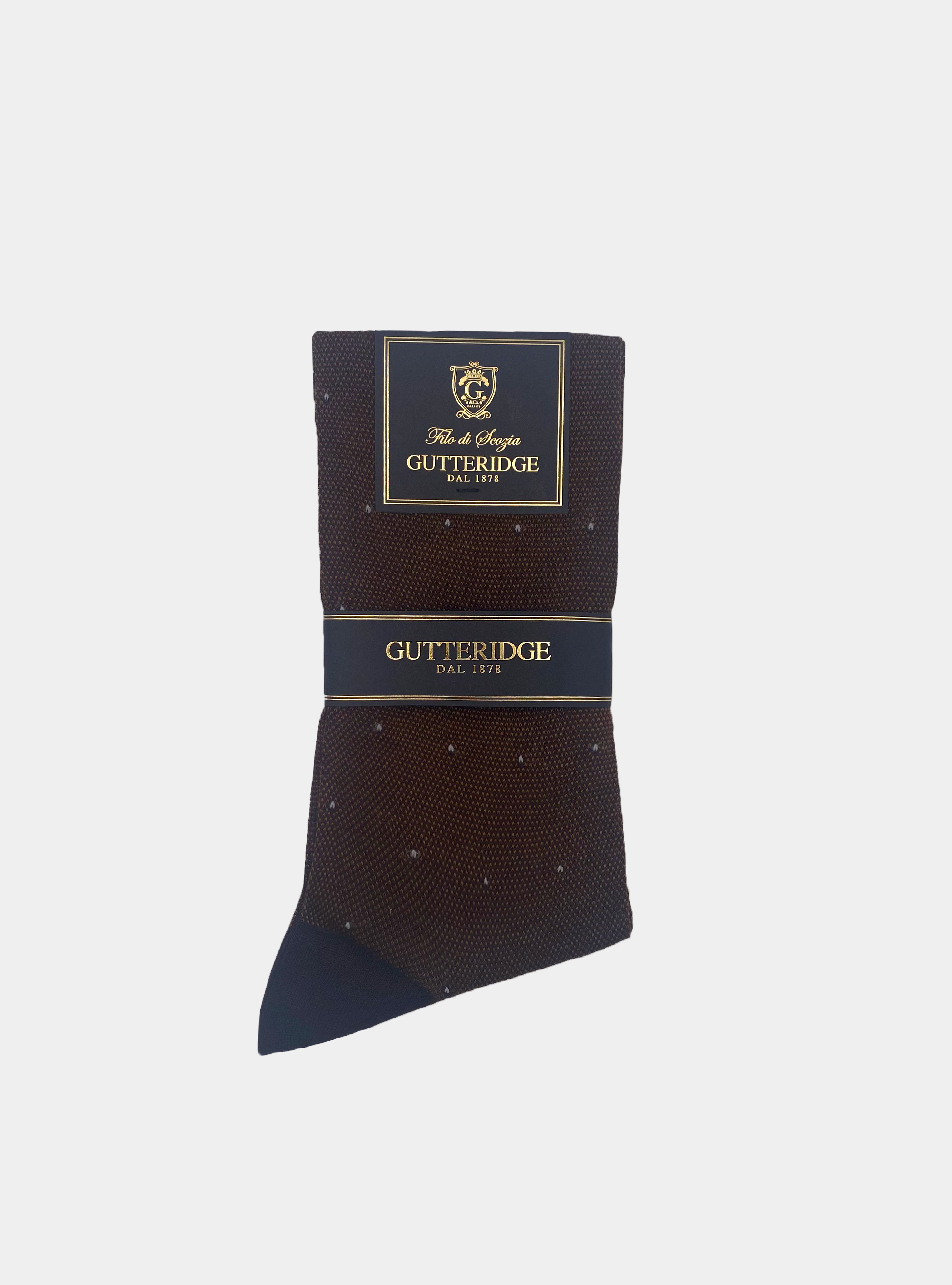 Long polka dot socks, TABACCO 0545C