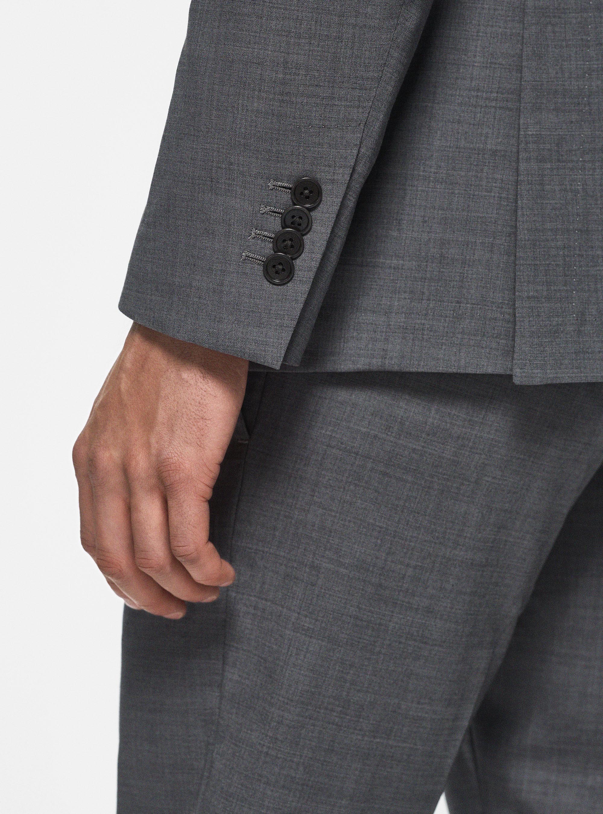 Giacca in pura lana superfine 120, GRIGIO CHIARO MELANGE