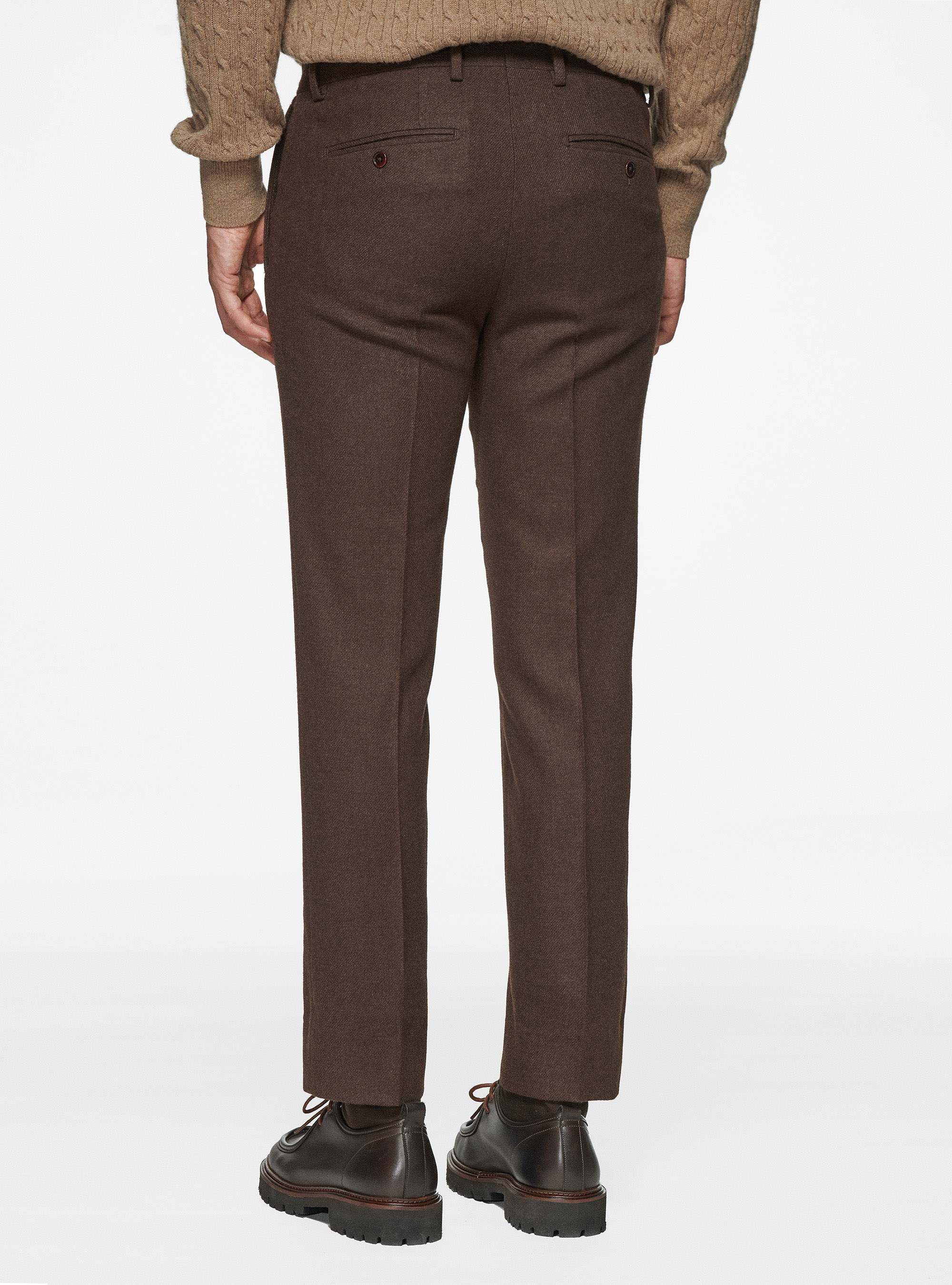 Pantalones de franela, MARRON