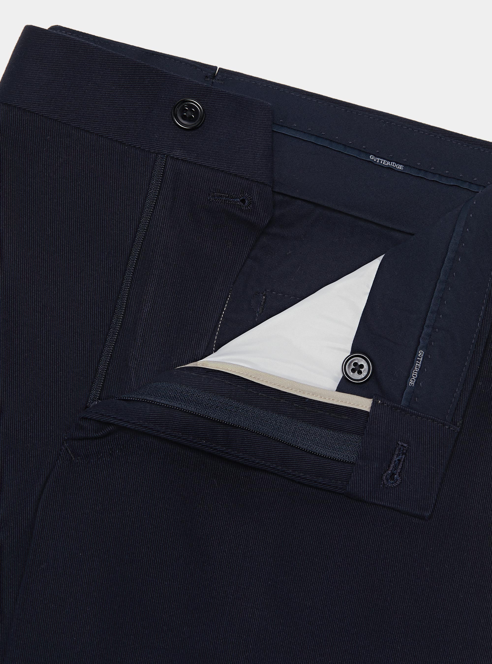 Pantaloni in cotone smerigliato, BLU NAVY
