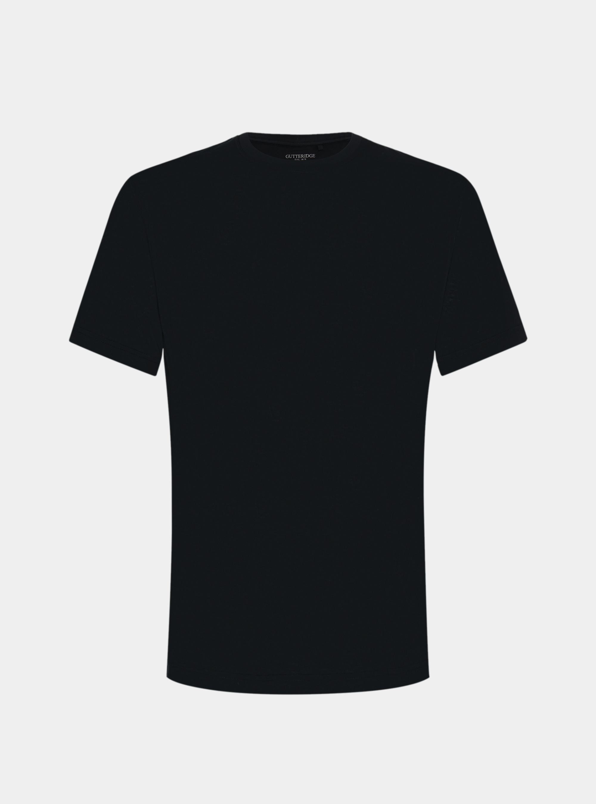 T-shirt mezza manica in cotone Supima, NERO